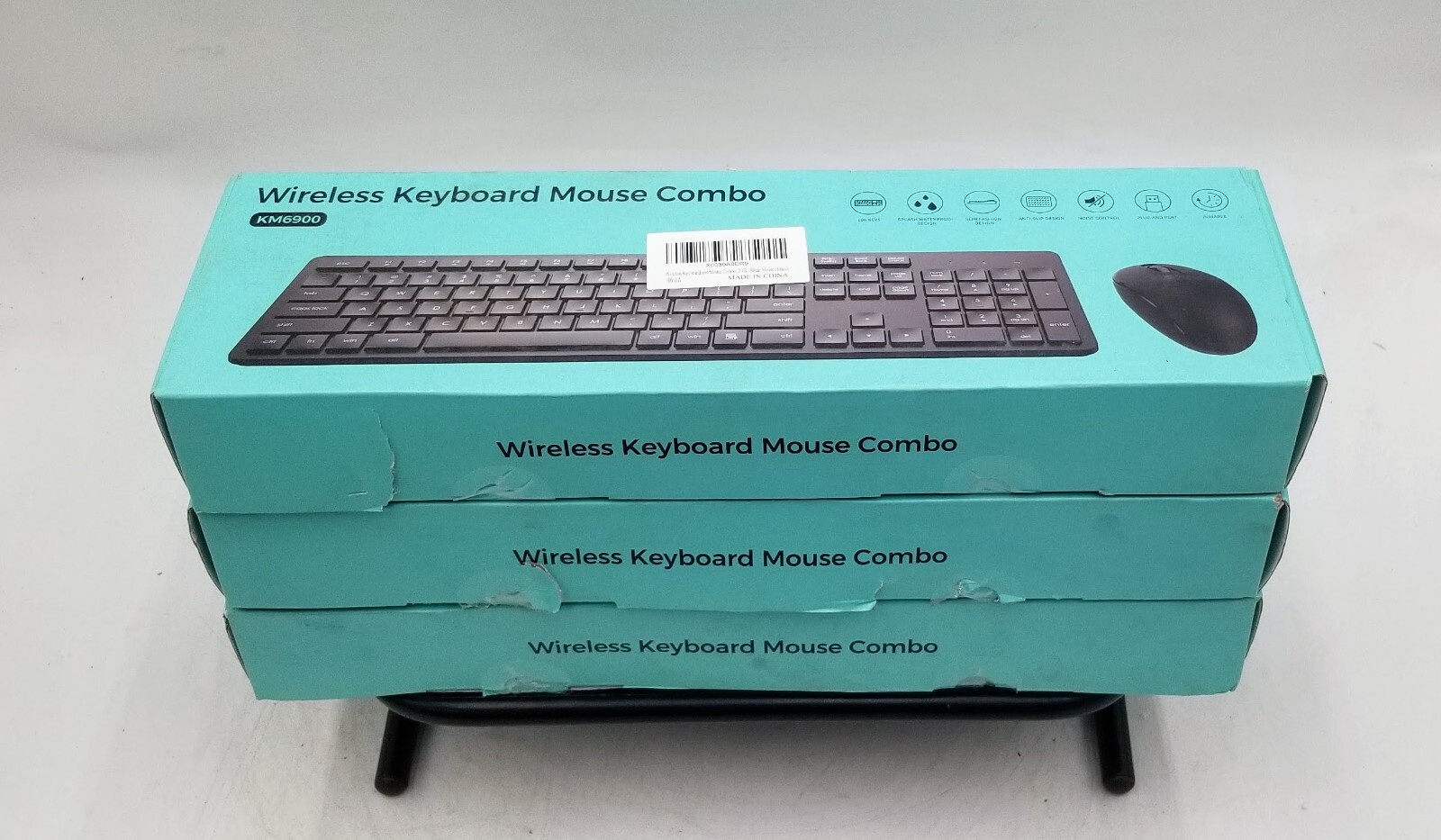 LOT OF 3 Wireless Keyboard Mouse Combo KM6900