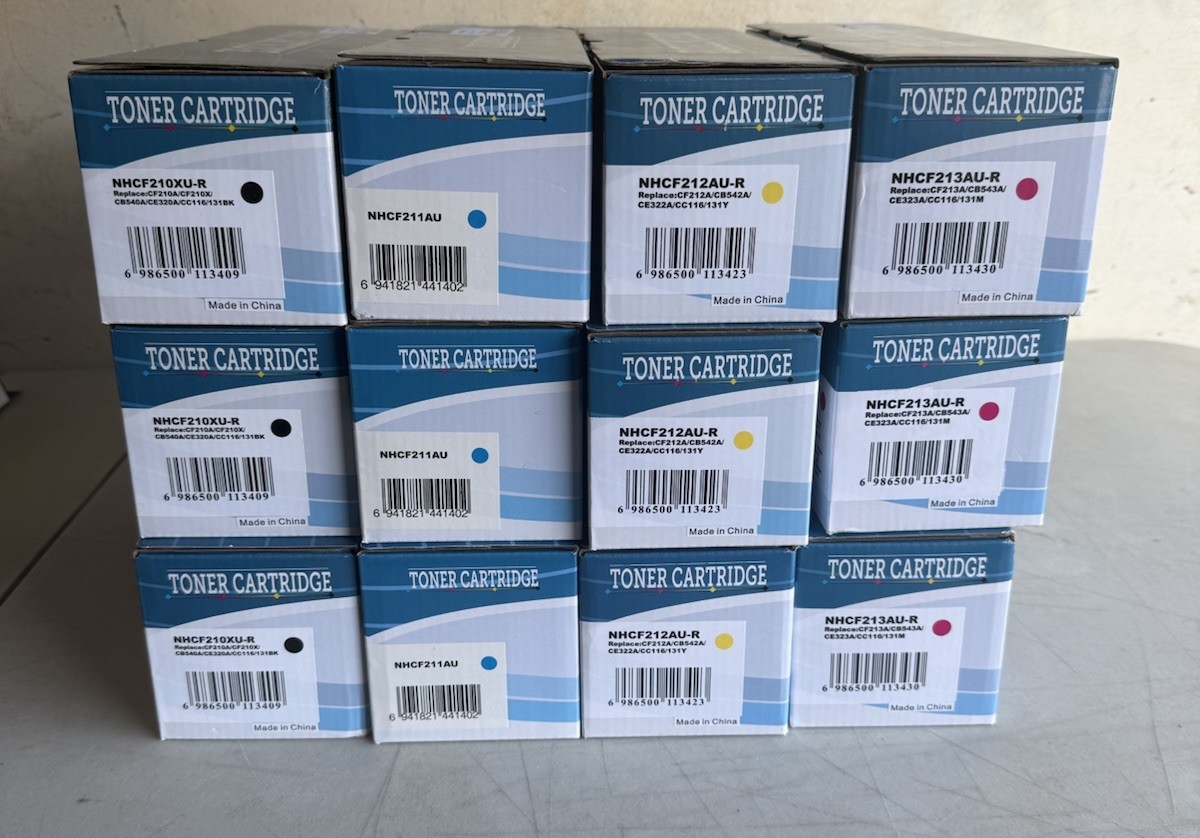 Aftermarket CF210X CF211A CF212A CF 213A LaserJet Color Toner - BCYM (12 Toners)