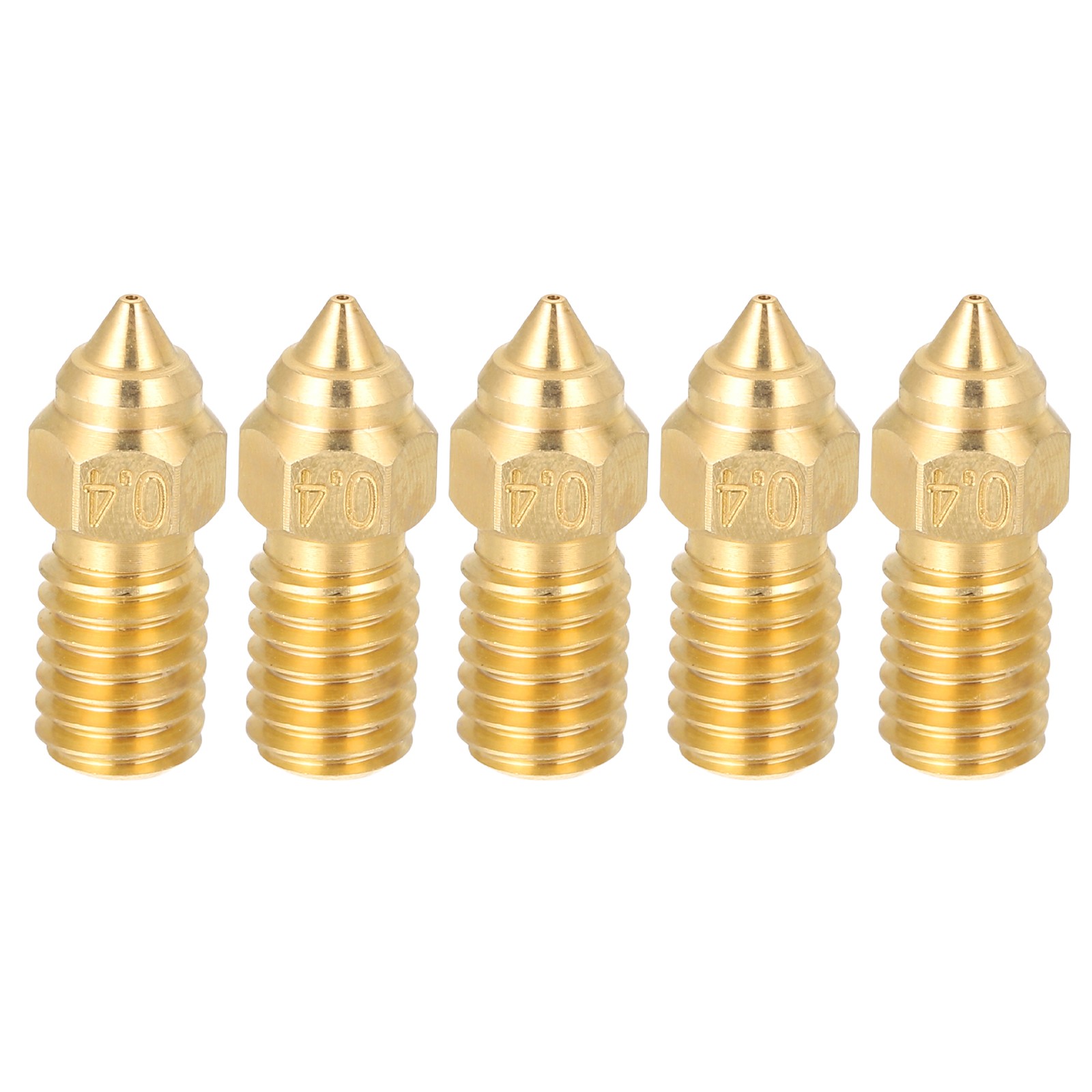 5Pcs 0.4mm Brass Nozzles M6 Thread 3D Printer Nozzle Accessories]
