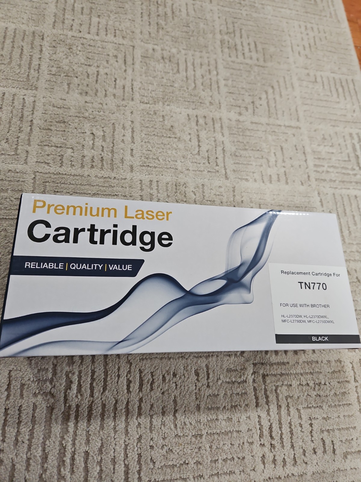 Premium Lazer Ink Cartridge Replacement For TN770 Black.  For Use With Brothers 