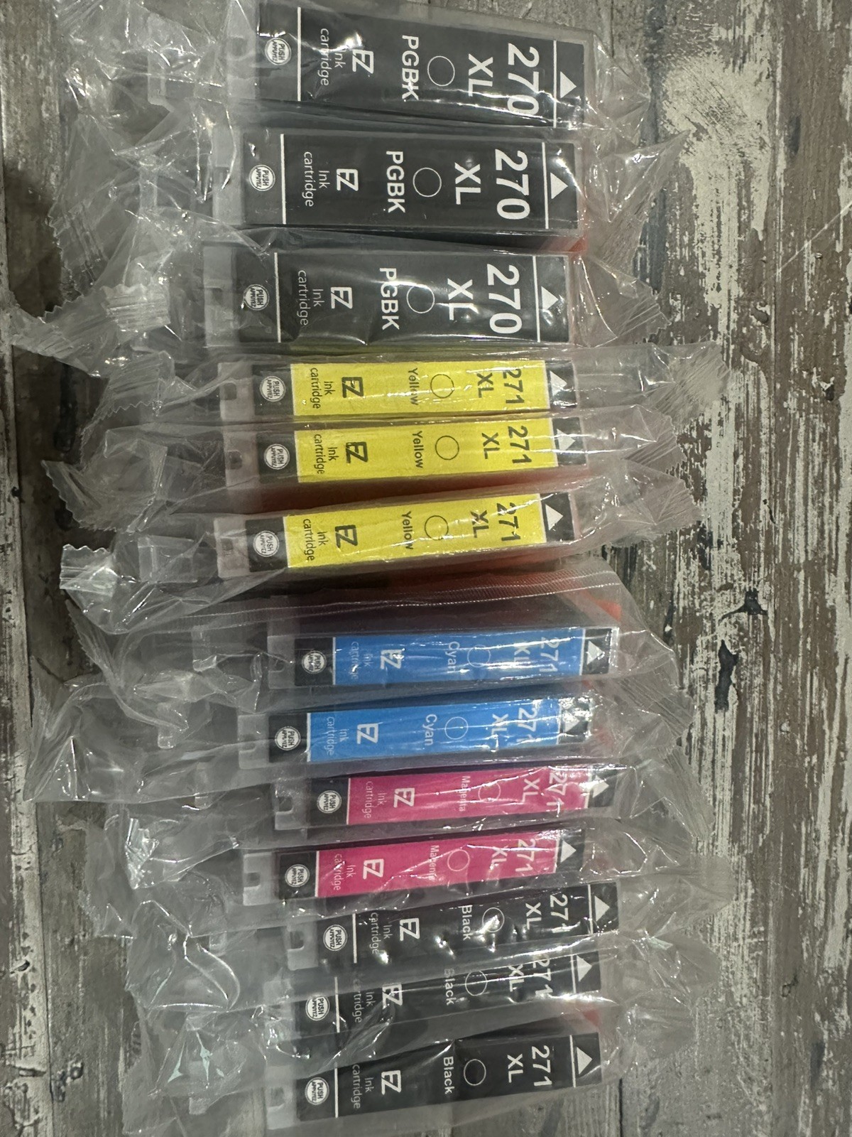 E-Z INK CARTRIDGES 270XL 271XL 13 PACK black cyan magenta yellow pgbk