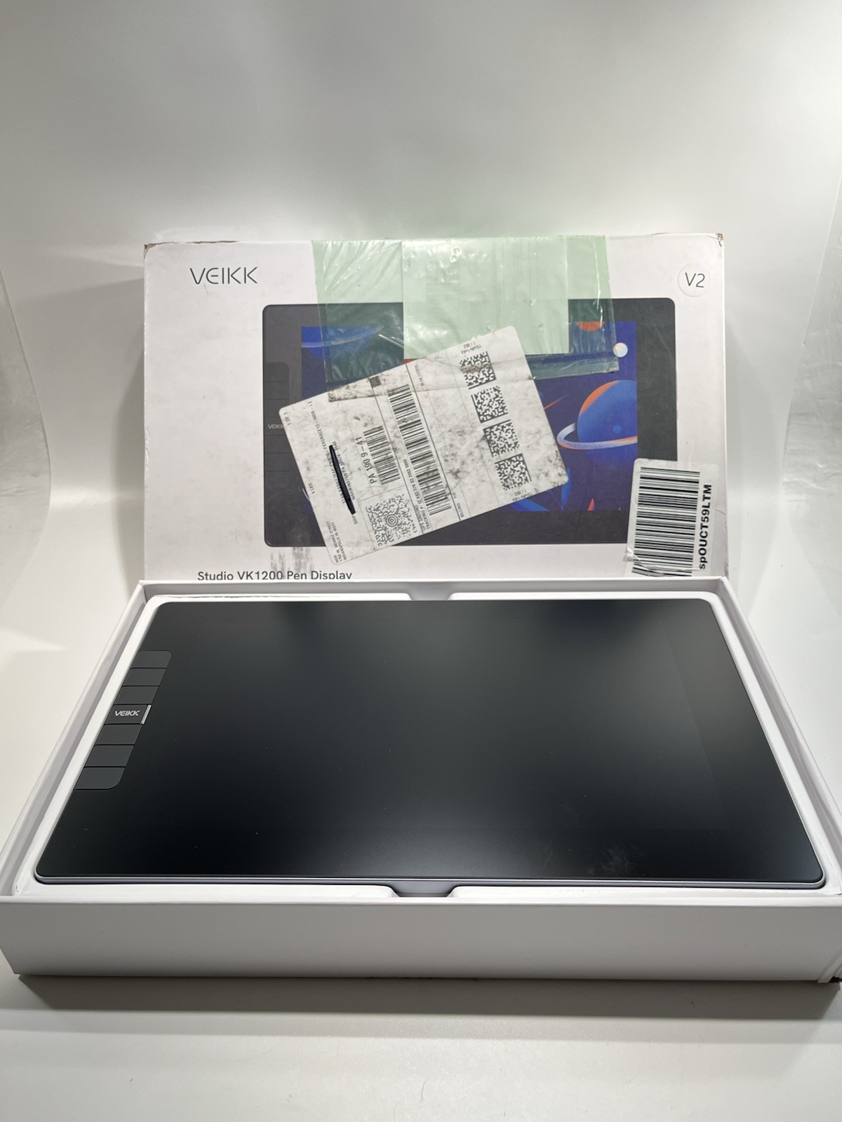 VEIKK VK1200 V2 Pen Display 11.6" Drawing Art Tablet Monitor Sketch Pad Black