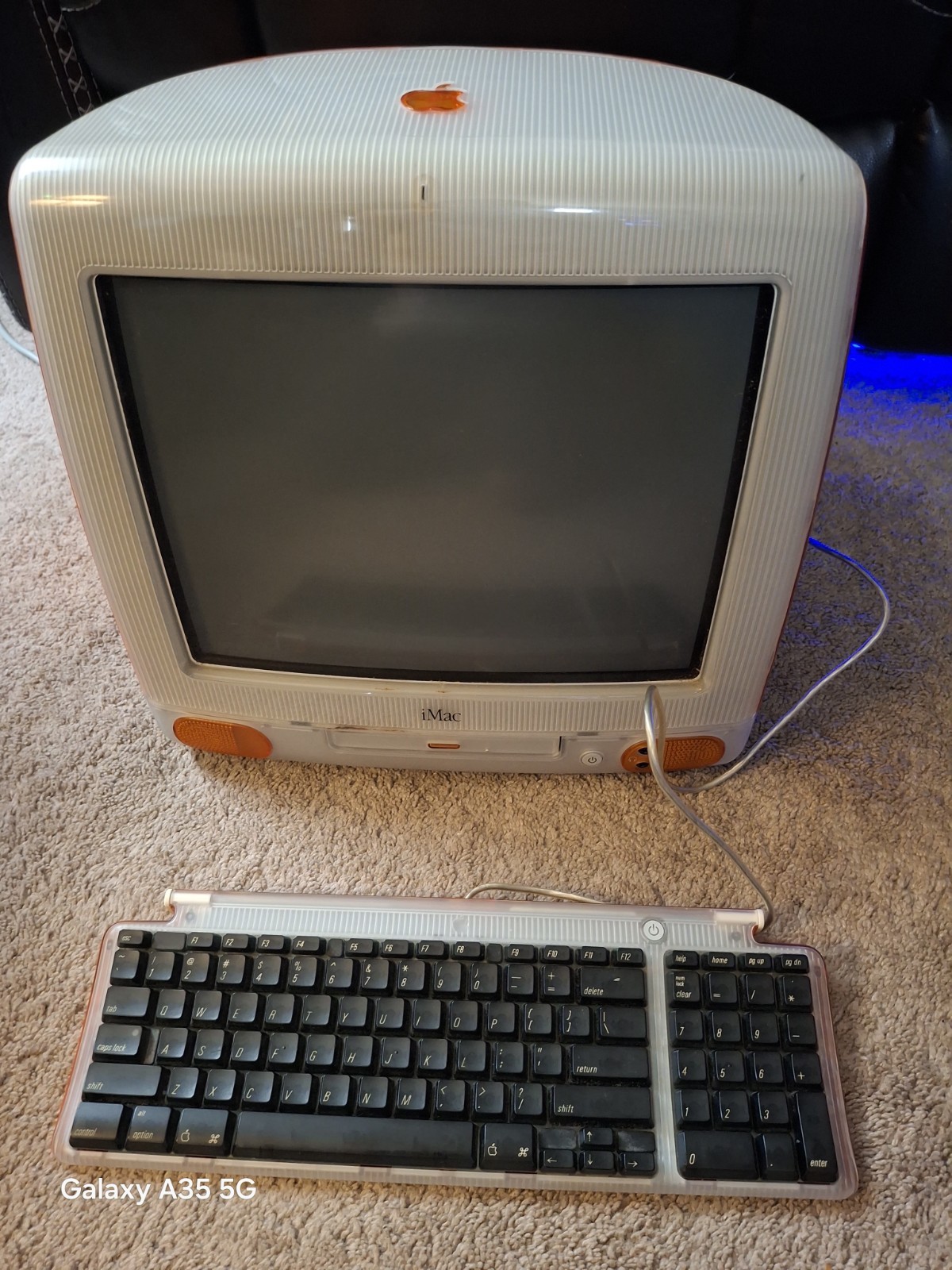 Apple iMac Tangerine Orange Power PC G3  Vintage Mac Computer 1998