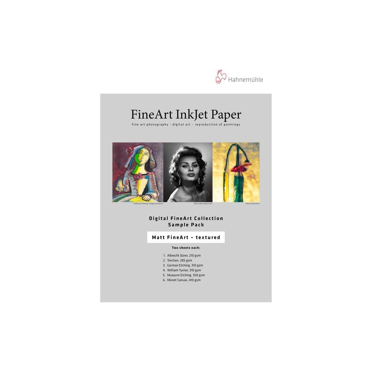 Hahnemuhle Matte FineArt Textured Inkjet Paper Sample Pack, 13x19", DIN A3+, 10