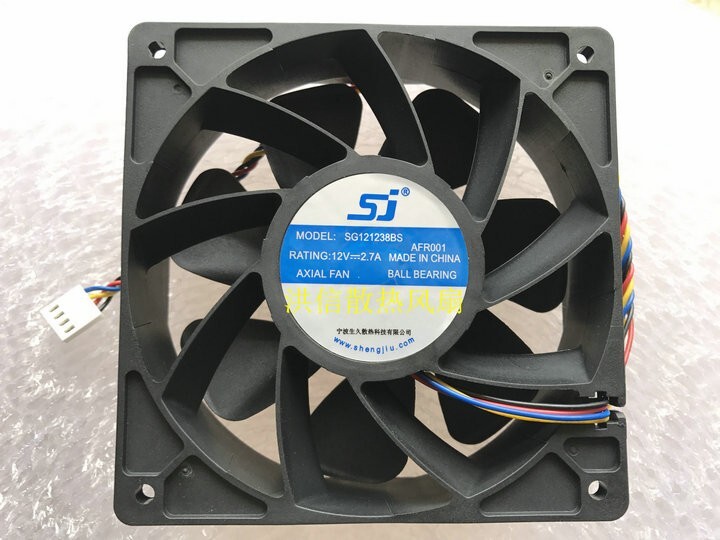 SJ 12038 SG121238BS DC12V 2.7A 12CM 120mm high air volume cooling fan 4pin