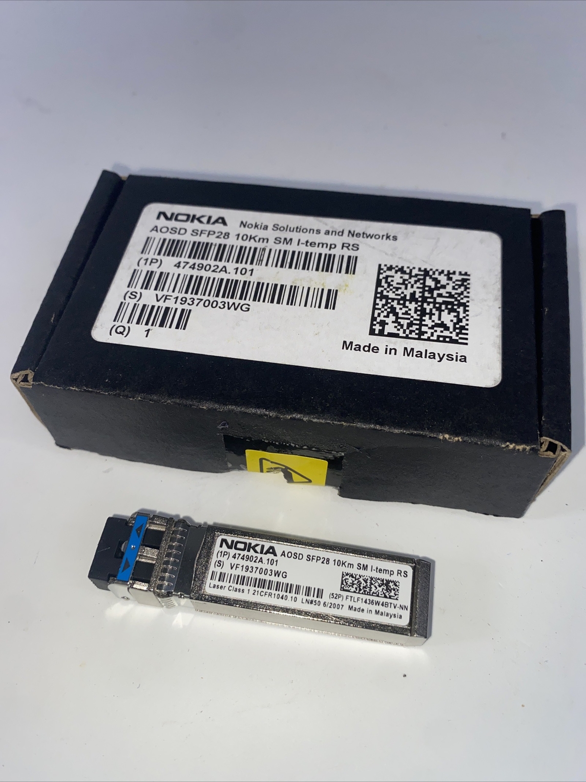 Genuine NOKIA AOSD 474902A.101 SFP28 25G LR 10km 1310nm I-Temp FTLF1436W4BTV-NN