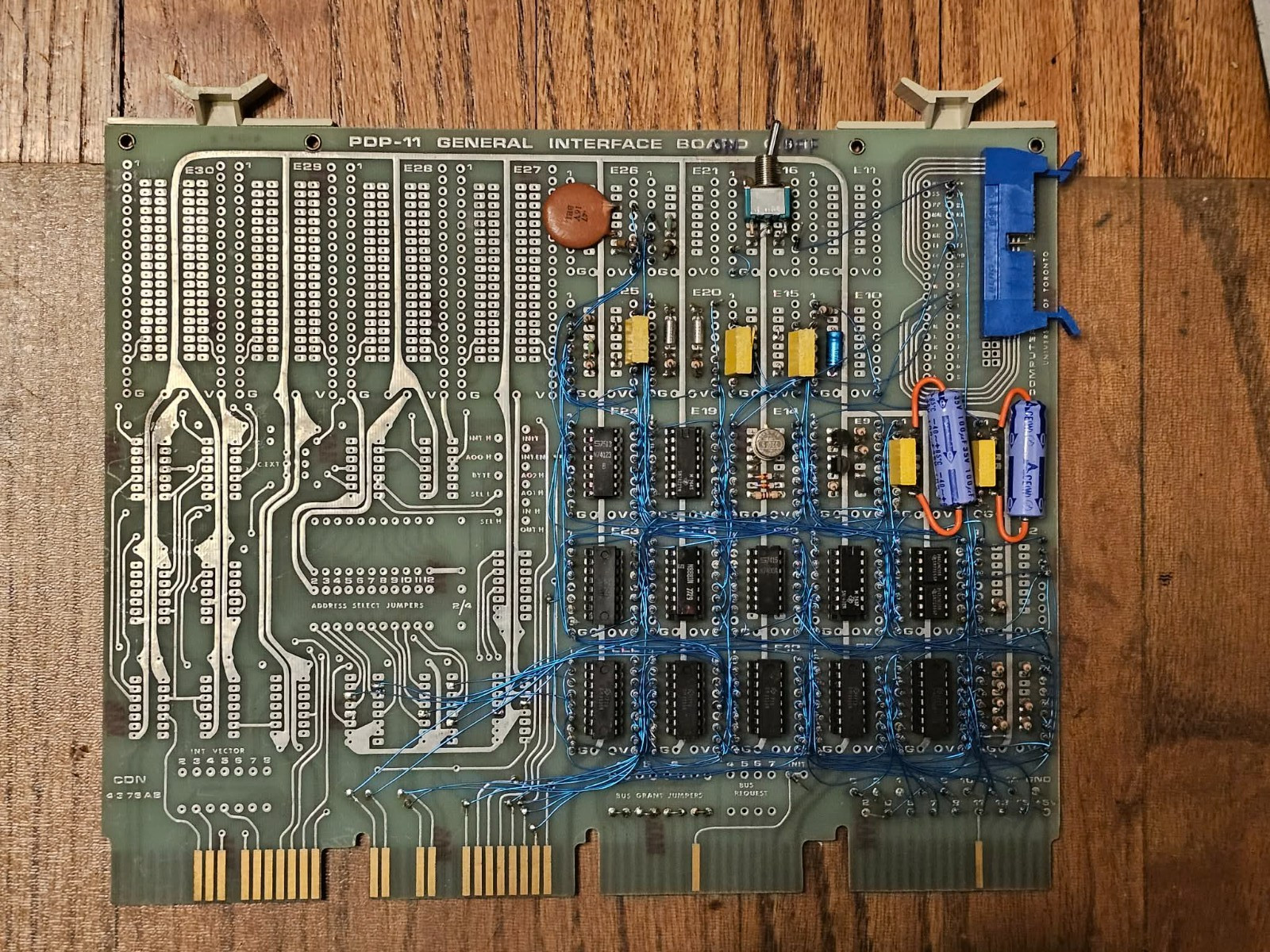 Rare Vintage Retro 1970s PDP 11 DEC Digital Flip Chip General Interface Board