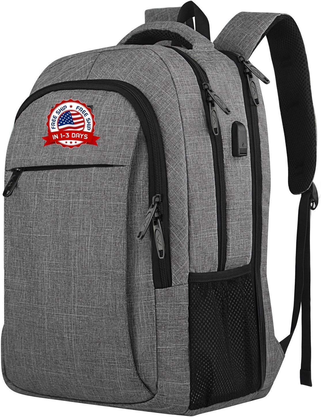 Mochila grande para ordenador portátil para mujer 16 bolsillos 4 compartimentos