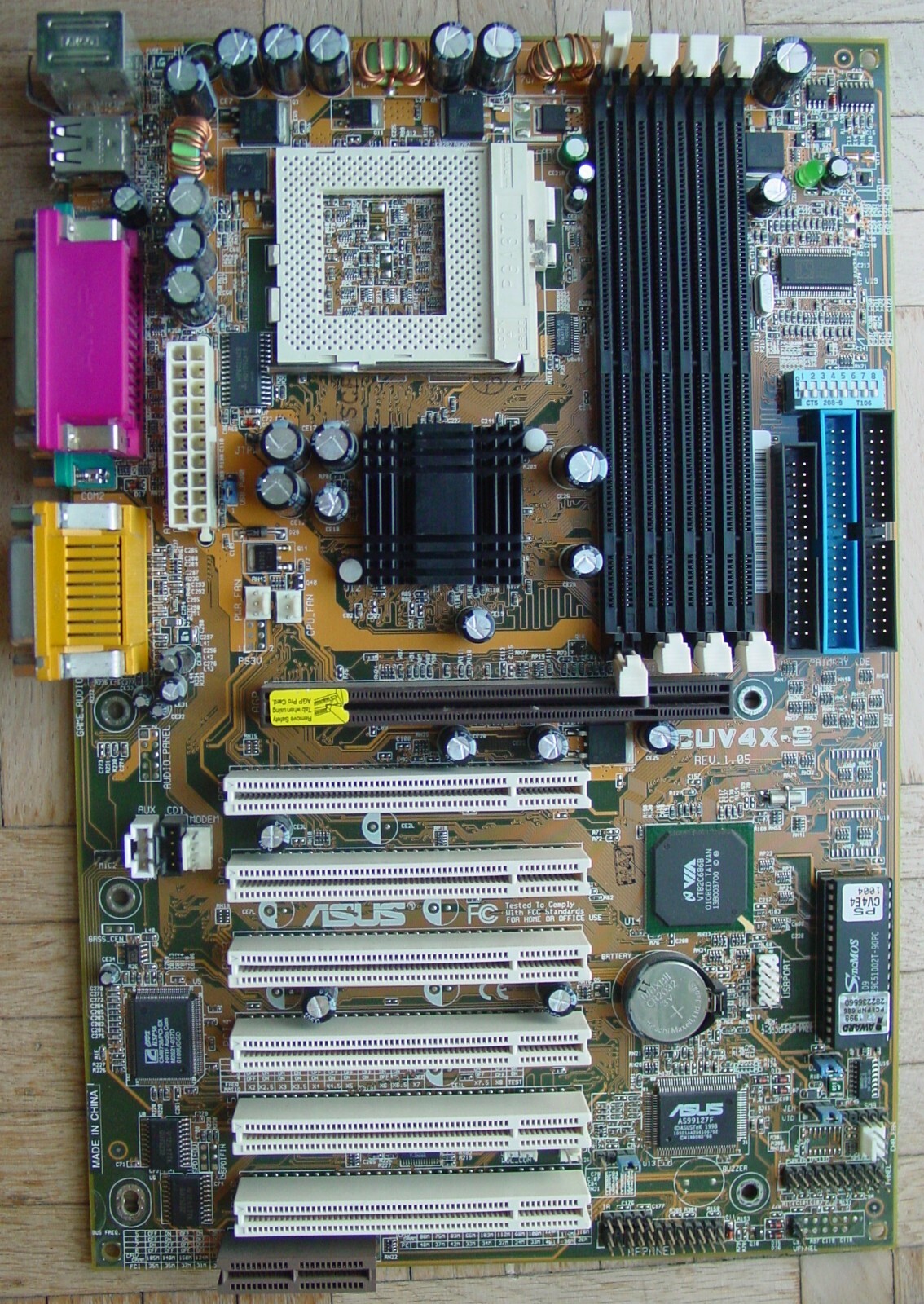 ASUS CUV4X-E REV.1.05 Socket 370 AGP Retro Motherboard 