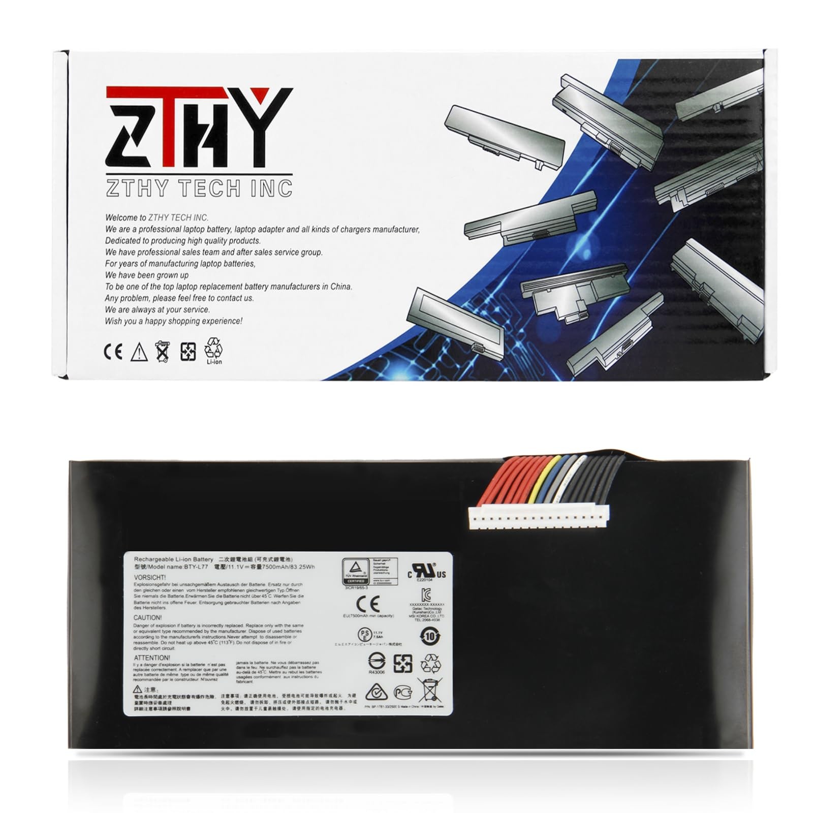 BTY-L77 Battery for MSI GT72 2QD 2QE 2PE 2PC 6QD 6QE GT72S 6QD 6QE 6QF GT72VR...