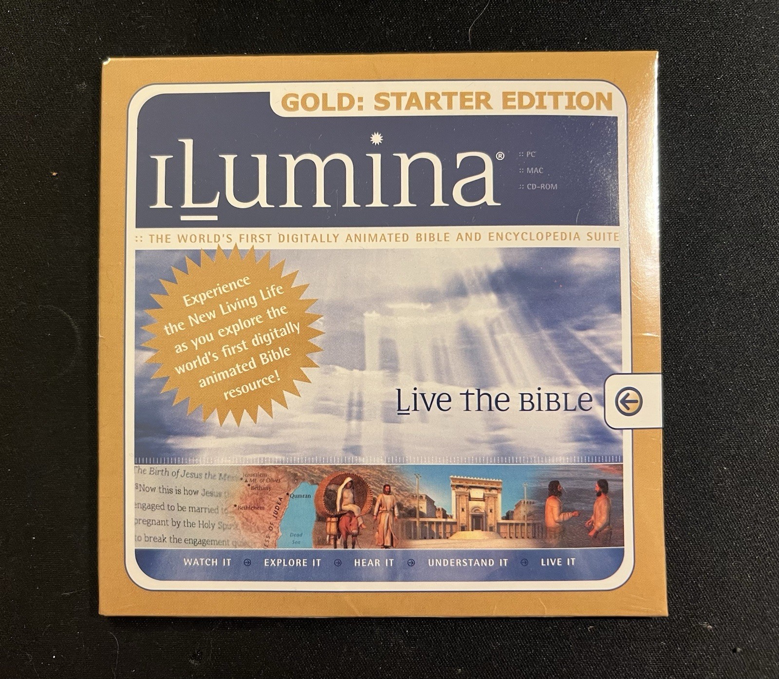 ILumina Gold: Starter Edition Live the Bible (2004 Tyndale House CD-ROM) Sealed