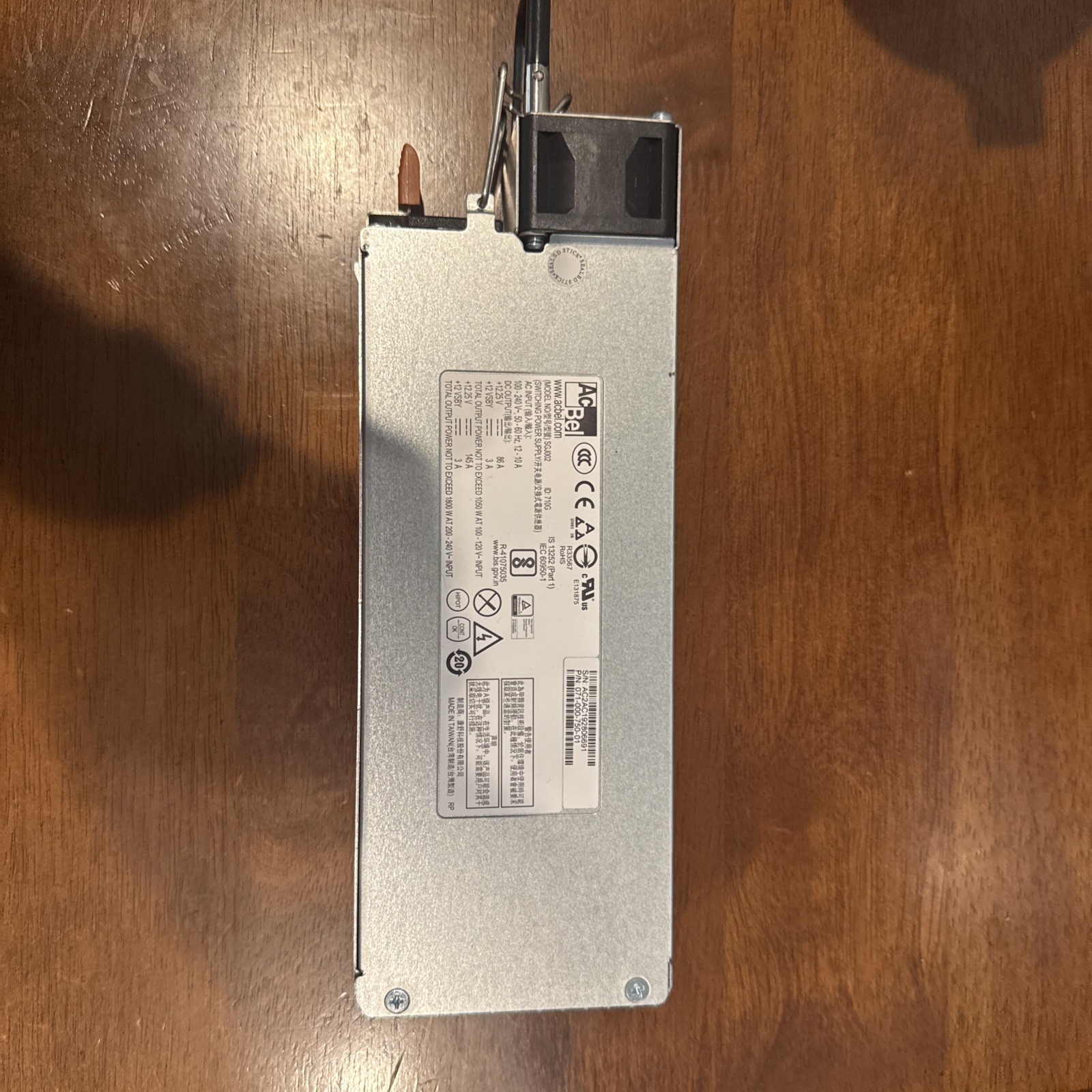 Dell EMC SGJ002 1800W Power Supply For Unity XT 480/680 P/N: 071-000-750-01