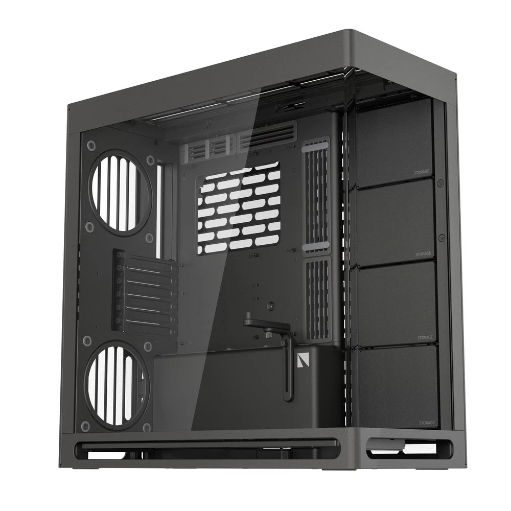HAVN HS 420 Dual-Chamber Mid Tower PC Case ATX Black | Hybrid Design, 11x 140...