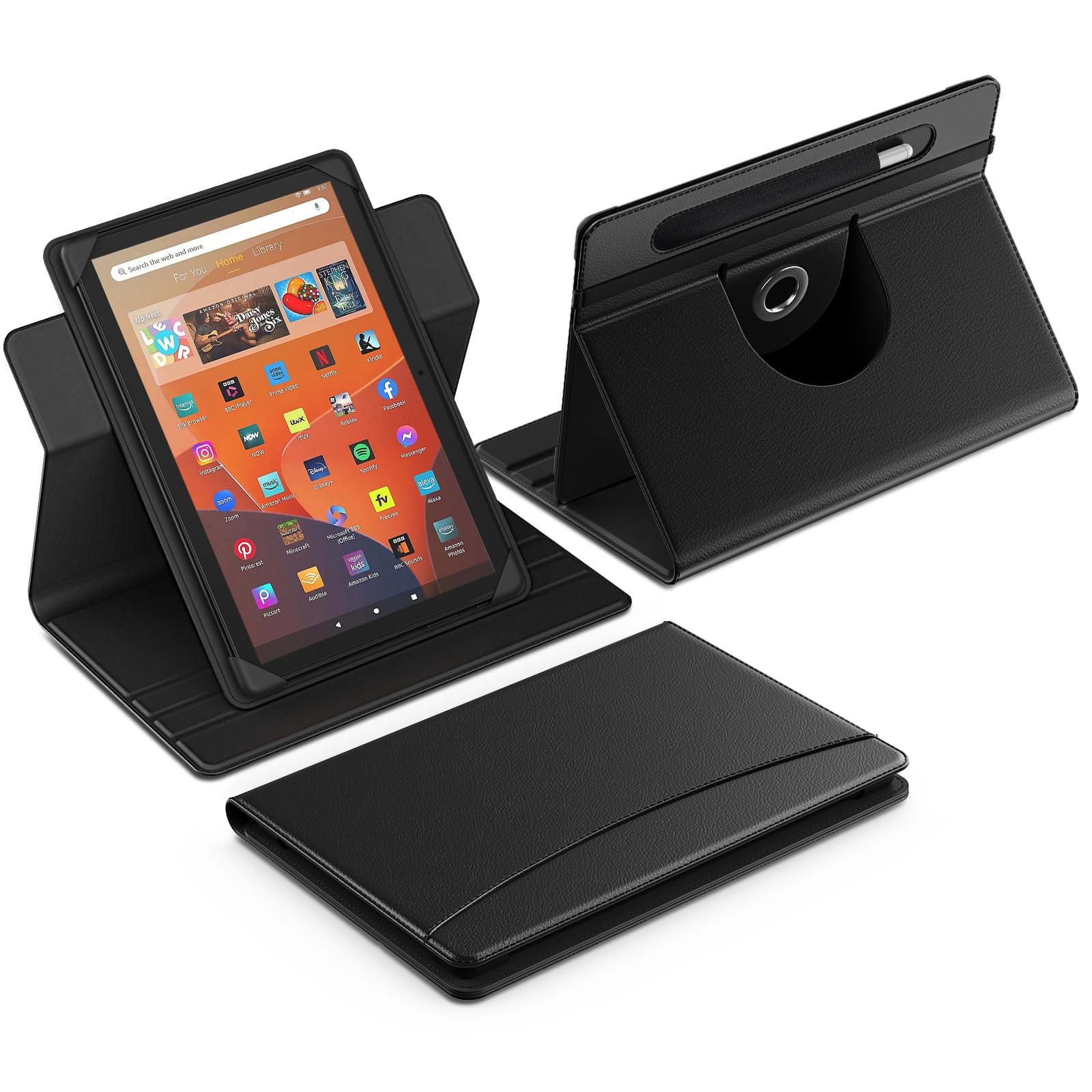 MoKo for Universal 10.1 inch Android Tablet Case with Pen Holder, 1-Black