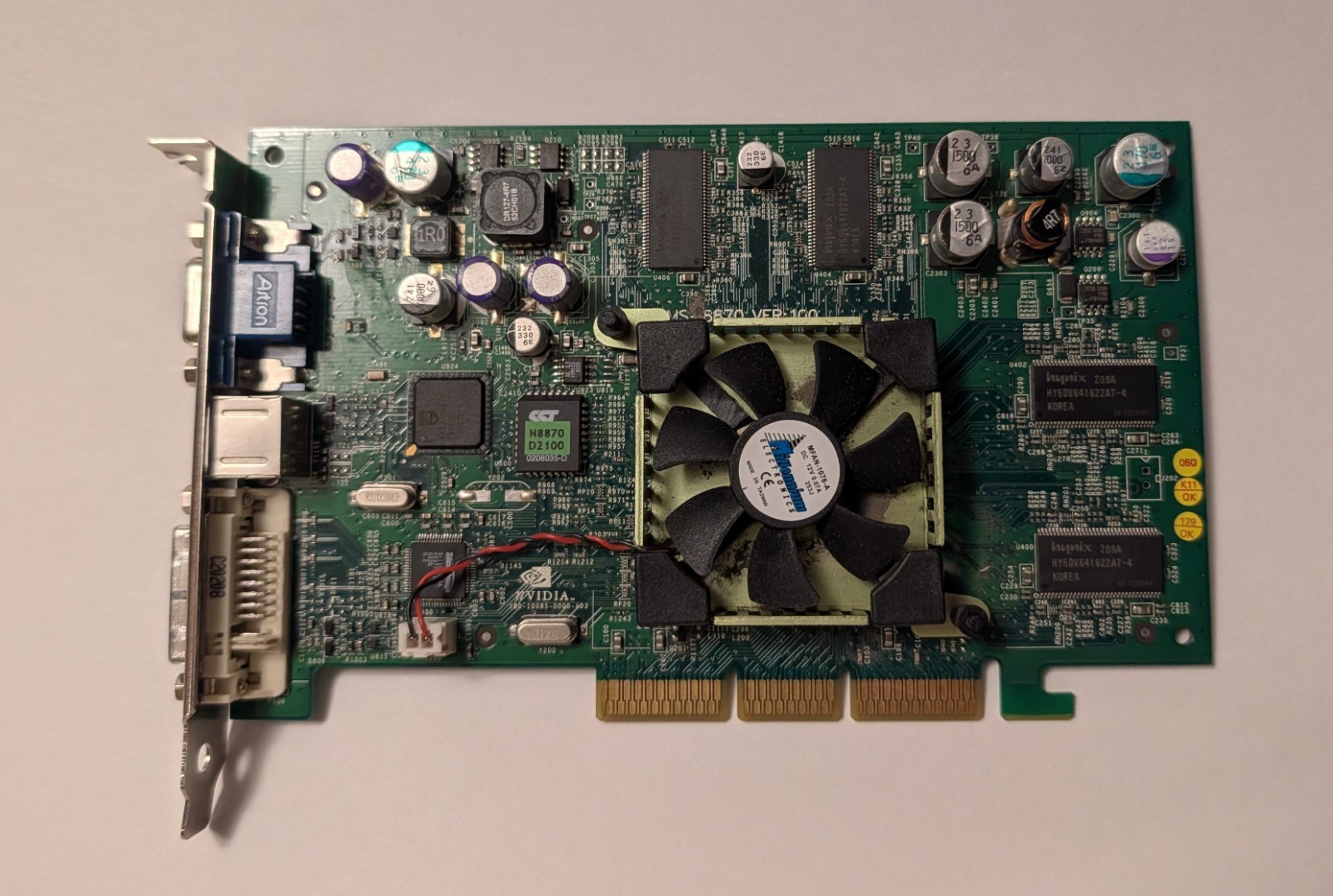 NVIDIA GeForce 4 Ti 4200 128MB AGP 8x Video Graphics Card P85, MS-8870 For Parts