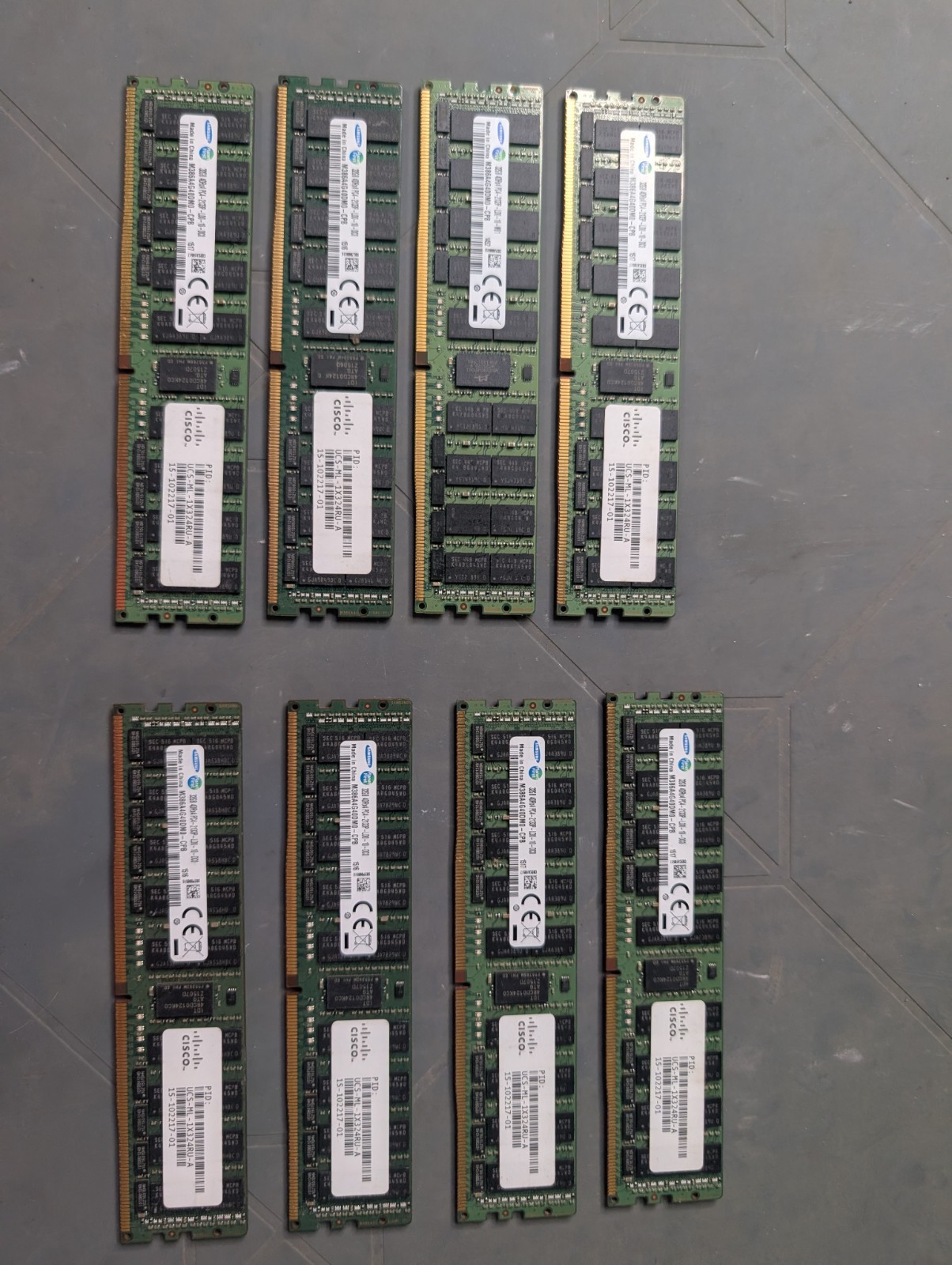 Lot Of 8 Samsung 32gb DDR4 ECC 2133p PC4 Memory