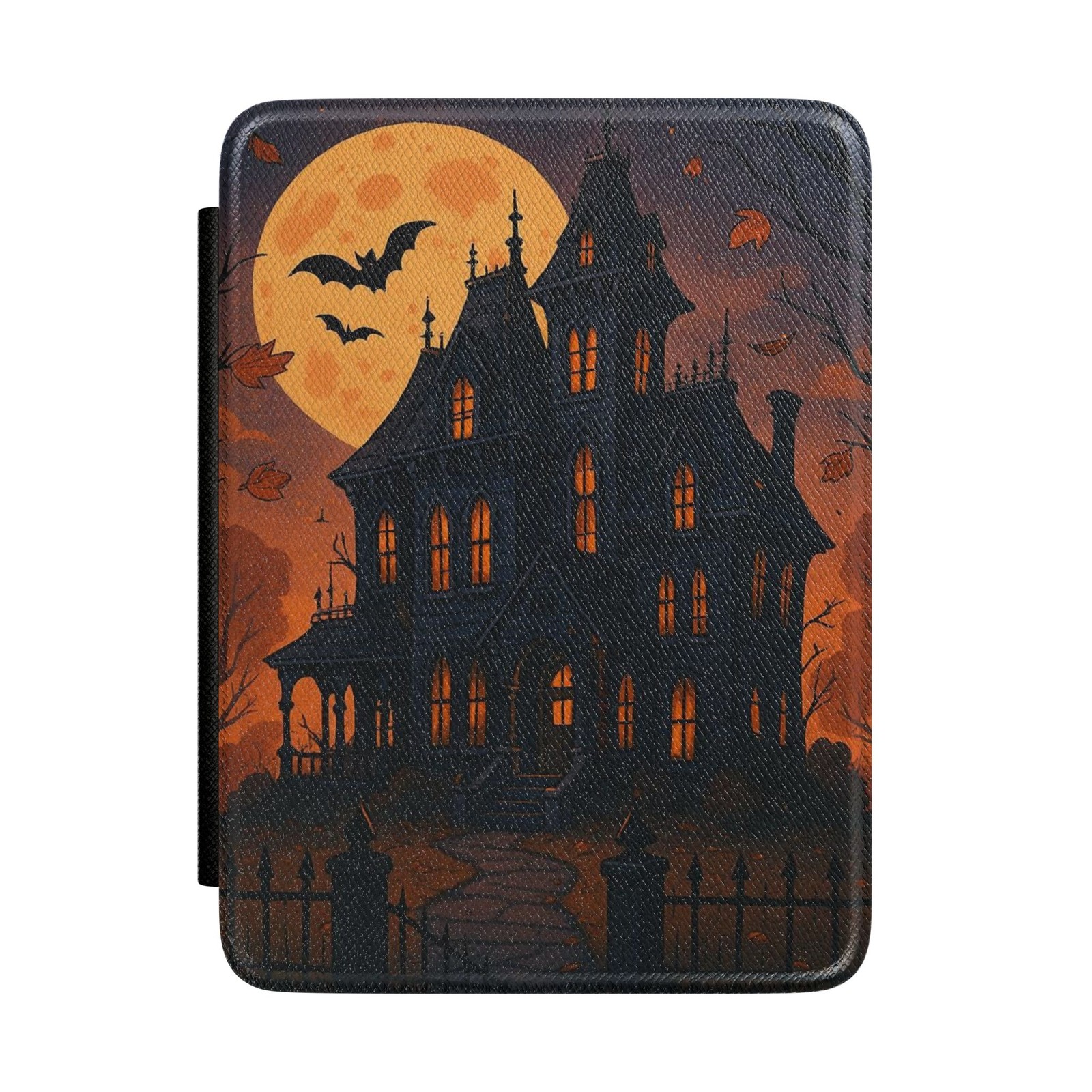 Haunted House Halloween Kindle Case | Spooky Moon and Bats | October Fall Fun