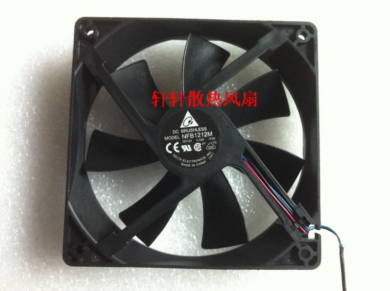1X  12V 0.32A 3-wire silent fan NFB1212M 12cm 12cm 12025 