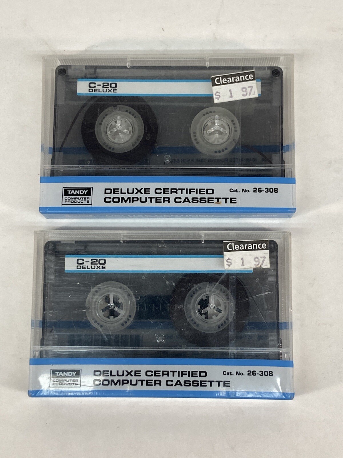Tandy Computer Cassette C-20 -26-308 - LOT OF TWO- 10 Minutes each side VINTAGE