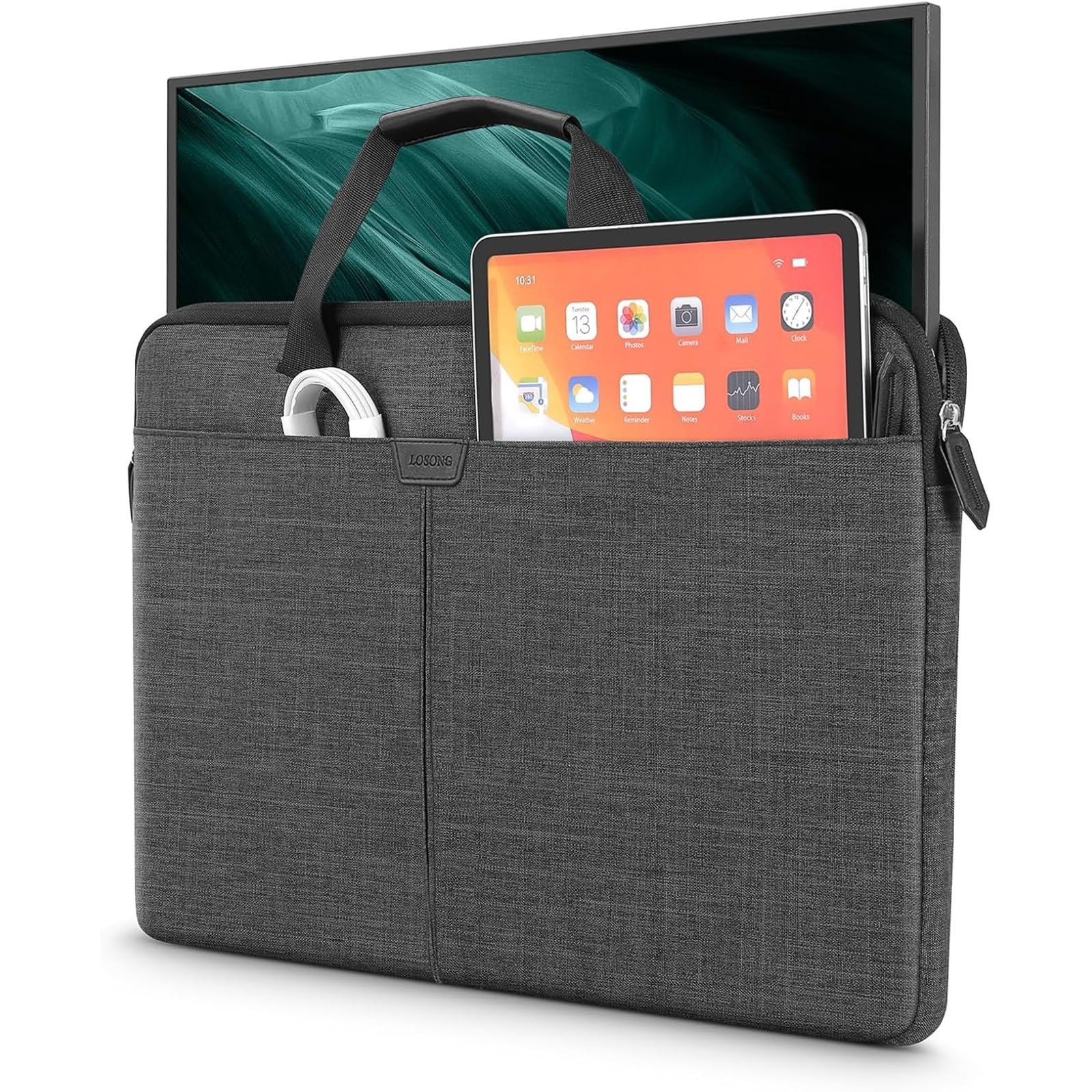 21.5 Inch Portable Monitor Case, 21.5-22 inch Laptop Protective Carrying Cove...