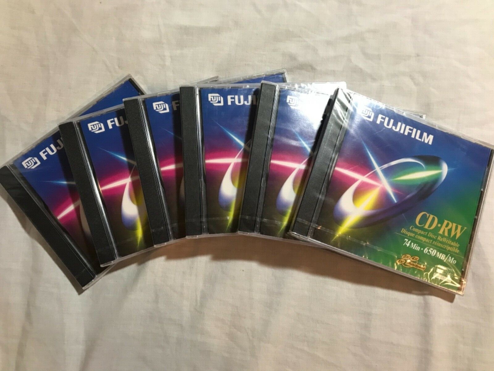 Fujifilm CD-RW 74 Min lot of 6 NEW SEALED