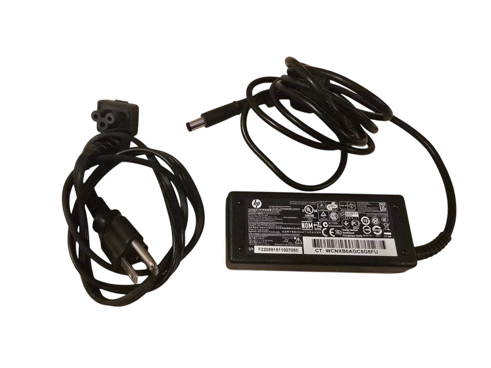 Genuine HP 65W AC Adapter Laptop Charger PPP009C 677774-002 693711-001 19.5V 3.3