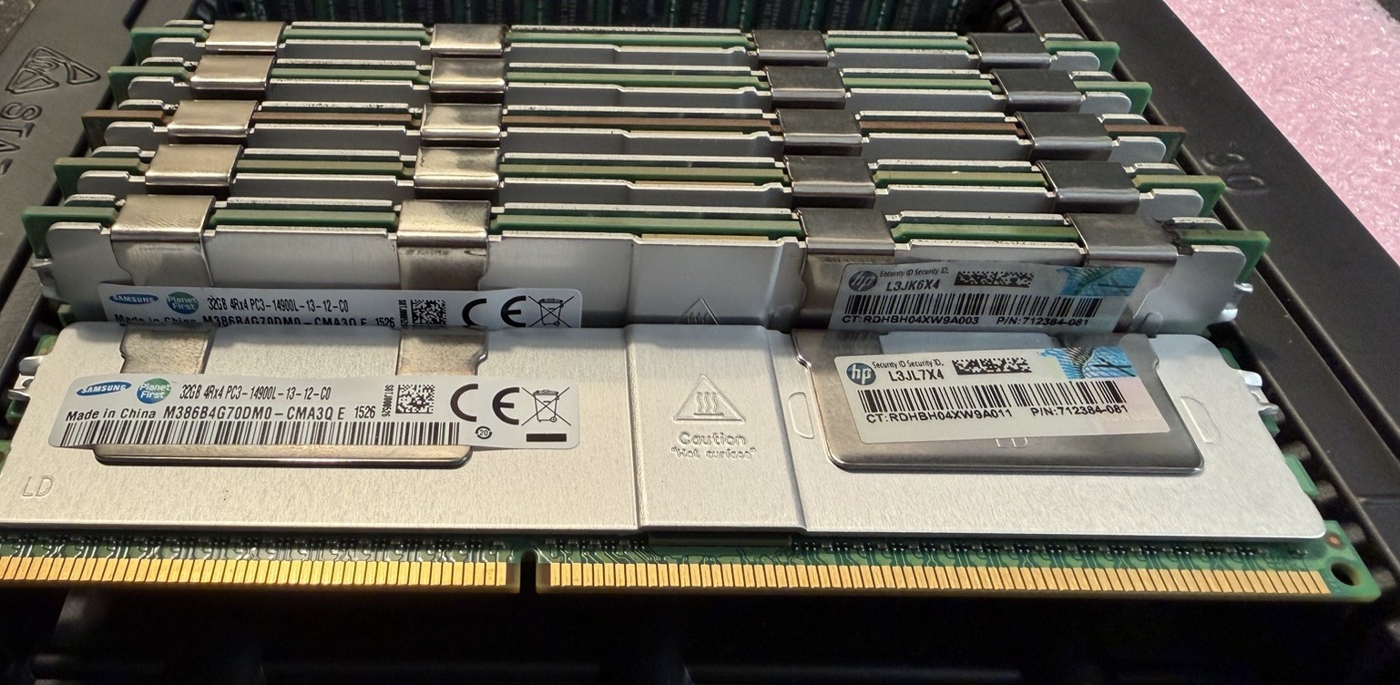 1 GENUINE HP 712384-081 32GB 4RX4 PC3-14900L MEMORY 708643-B21 Big QTY 60DaysWRT