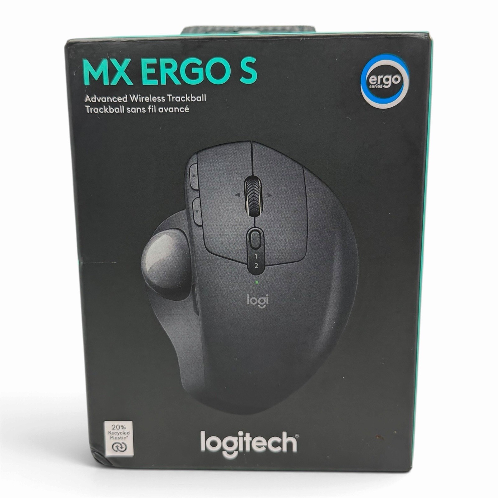 Logitech MX Ergo S Wireless Trackball Mouse 910-007259 Ergonomic Graphite New