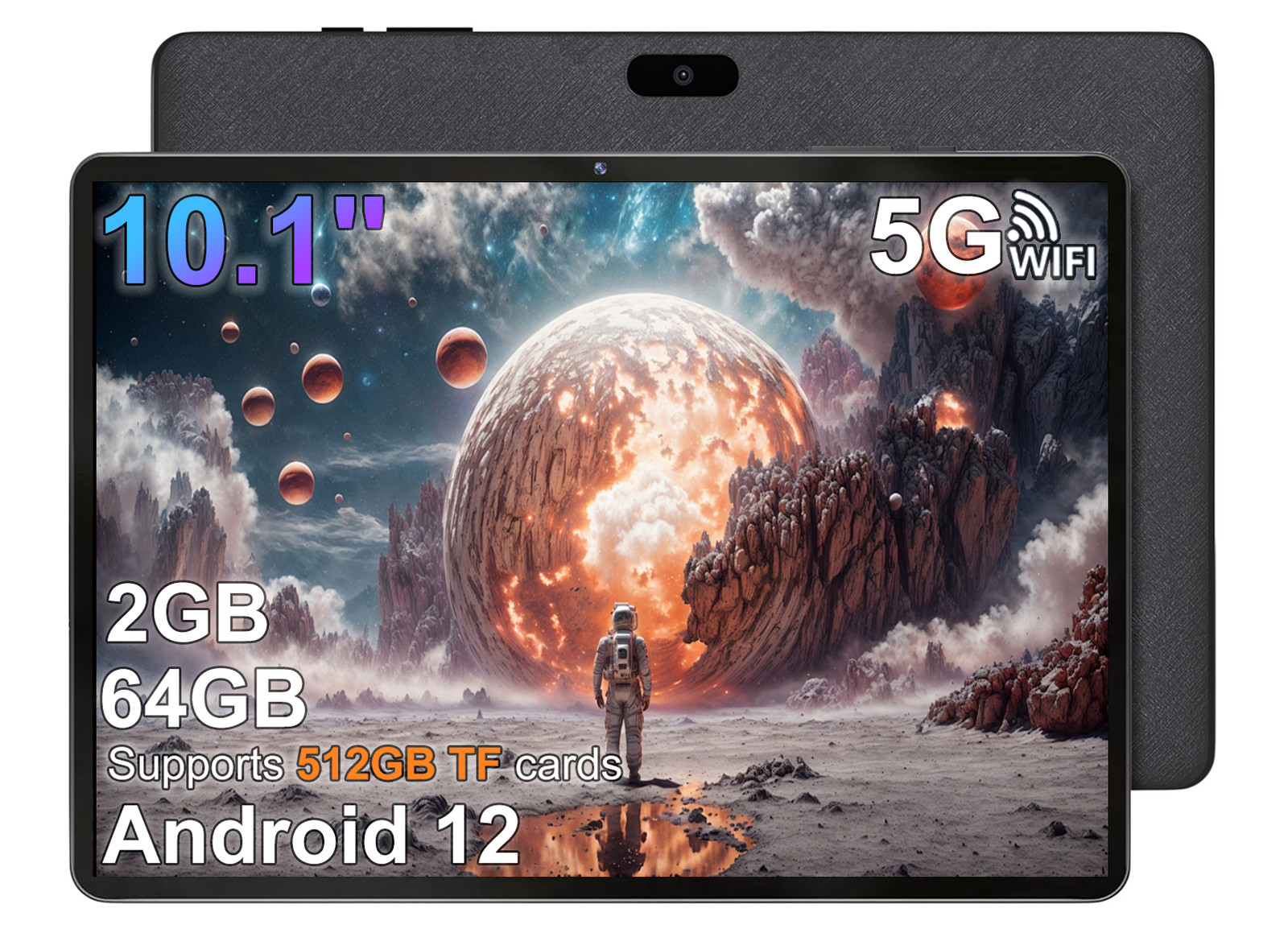 10'' Android Tablet WiFi Quad-Core 32GB 64GB 128GB Dual Camera Portable Pad