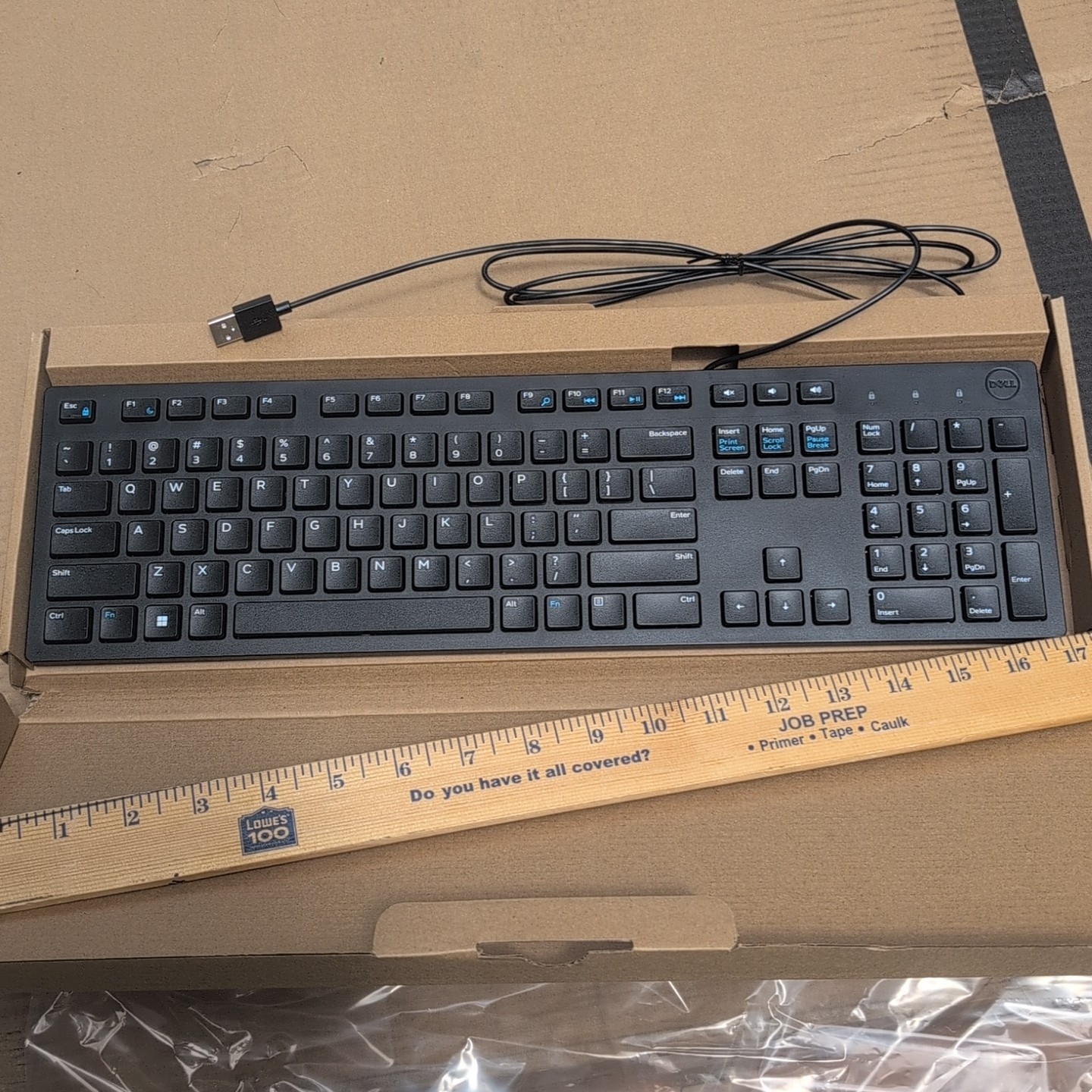 New Dell Multimedia Keyboard KB216 Black universal wired Windows & Mac Compatibl