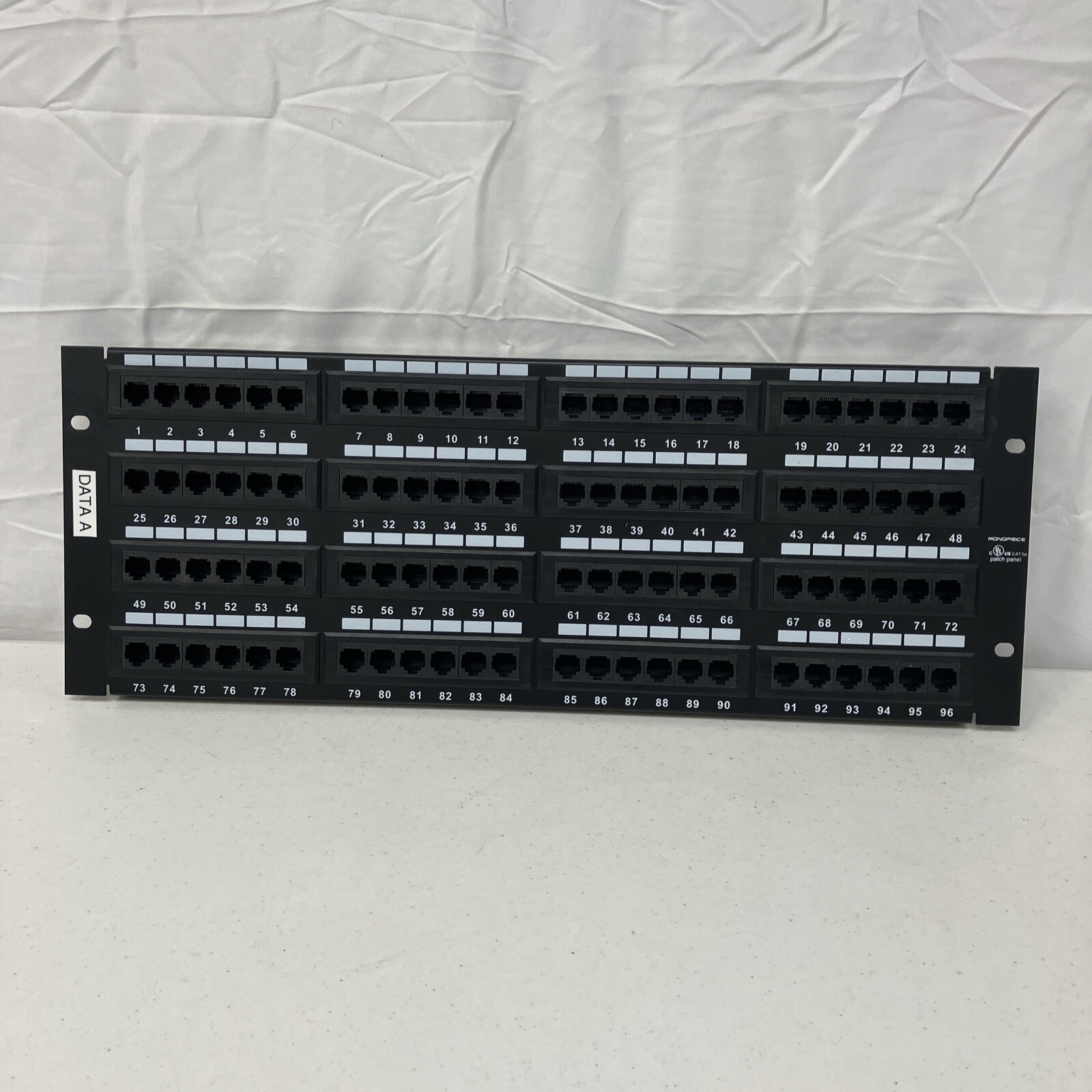 Monoprice 107253 110 Type 96-Port Cat6 Patch Panel Used With Old Labels