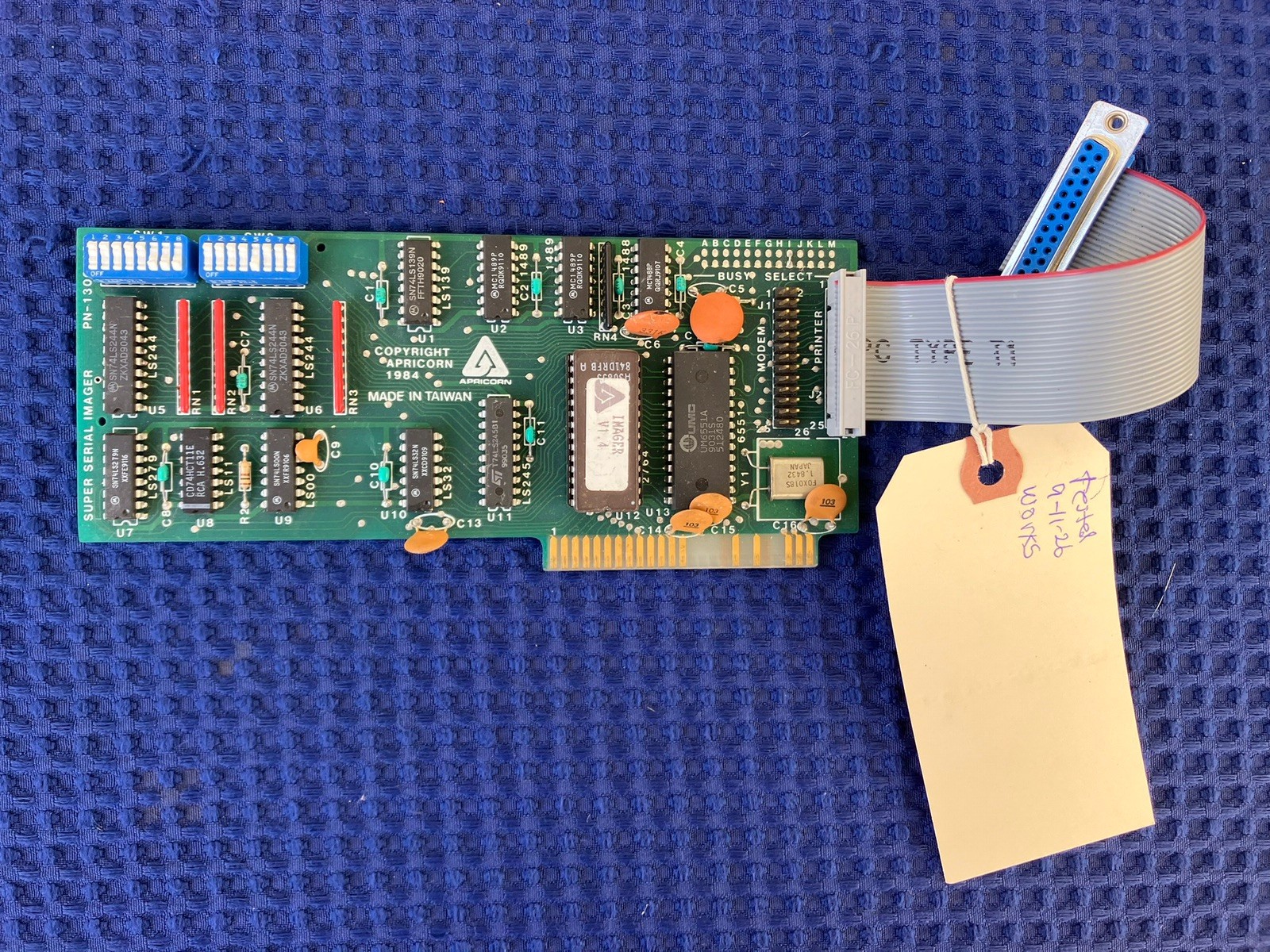 Apricorn Super Serial Imager Card Apple II Computer Tested
