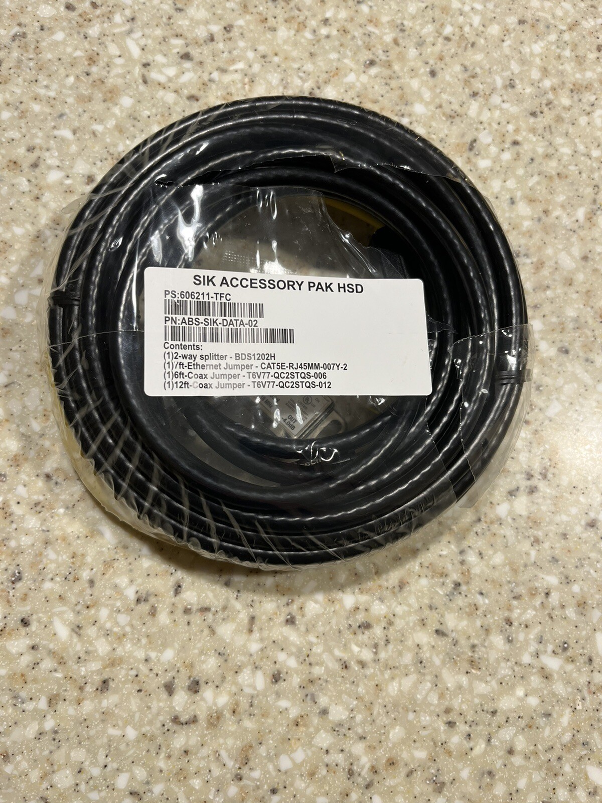 NEW Spectrum SIK HSD Kit - 12' & 6' Coax, 7' Cat 5e, 2-Way Splitter, 606211-TFC