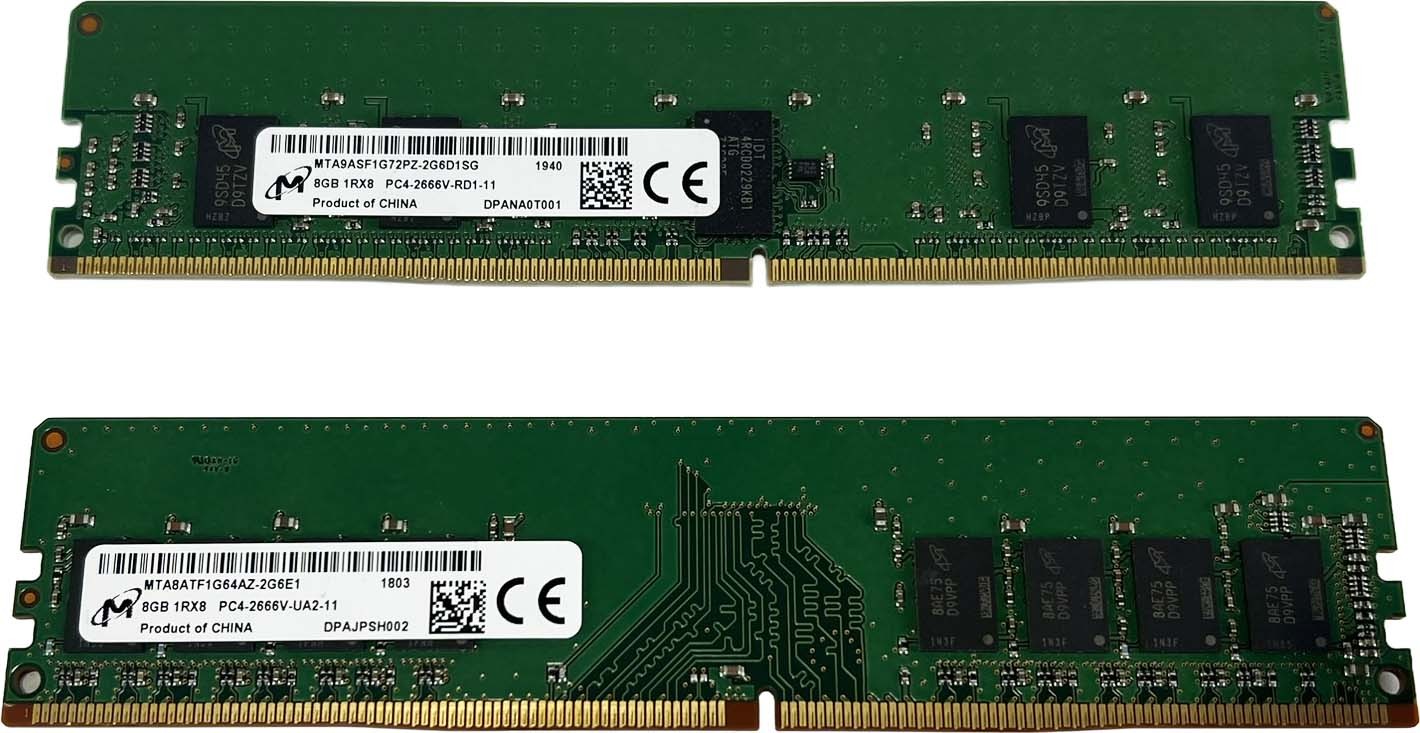 Lot of 7 Micron 8GB DDR4 2666V Server Ram Mixed Lot (AMX)