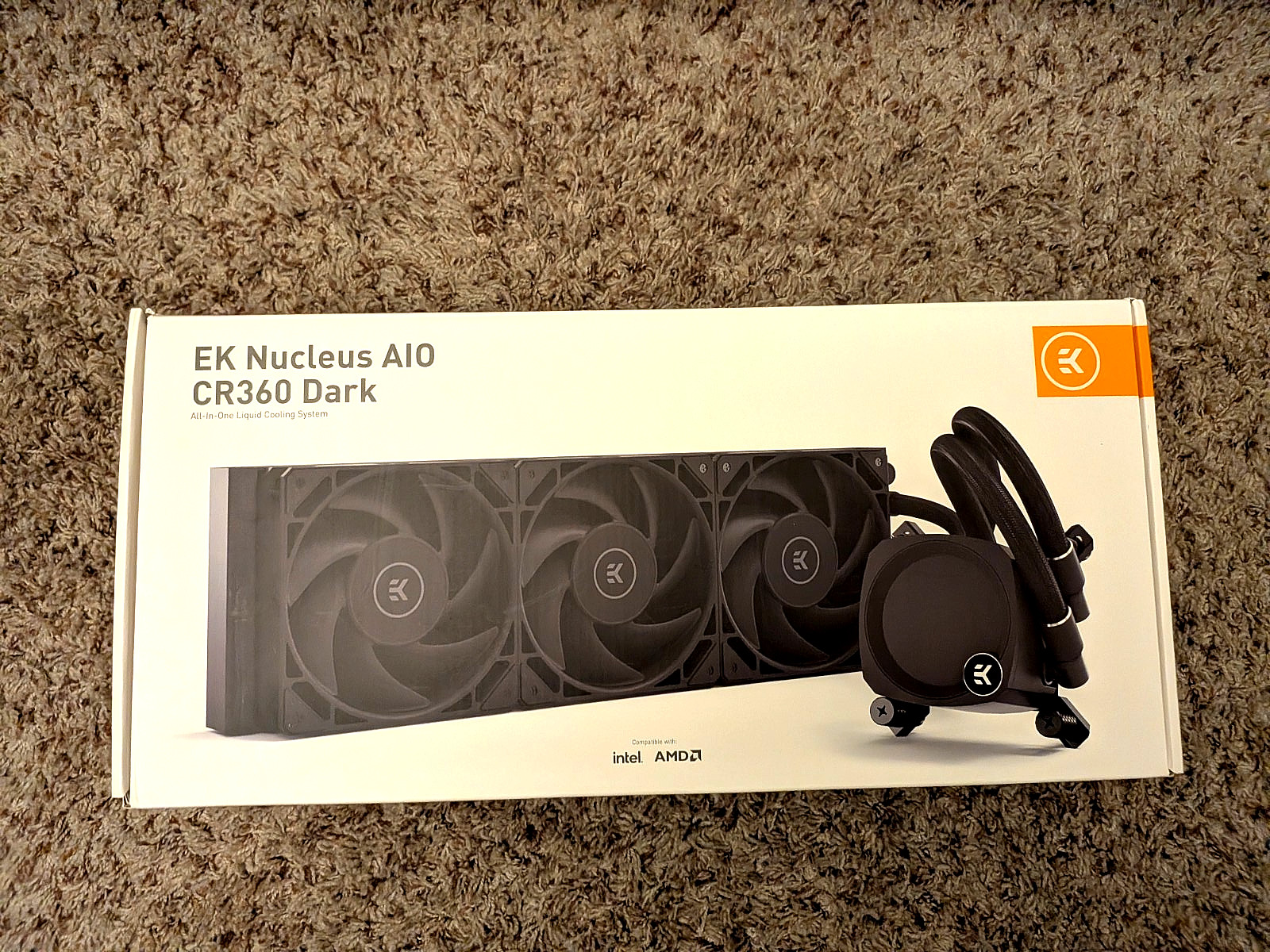 EK Nucleus AIO CR360 Dark 360mm Liquid CPU Cooler Black Intel/AMD