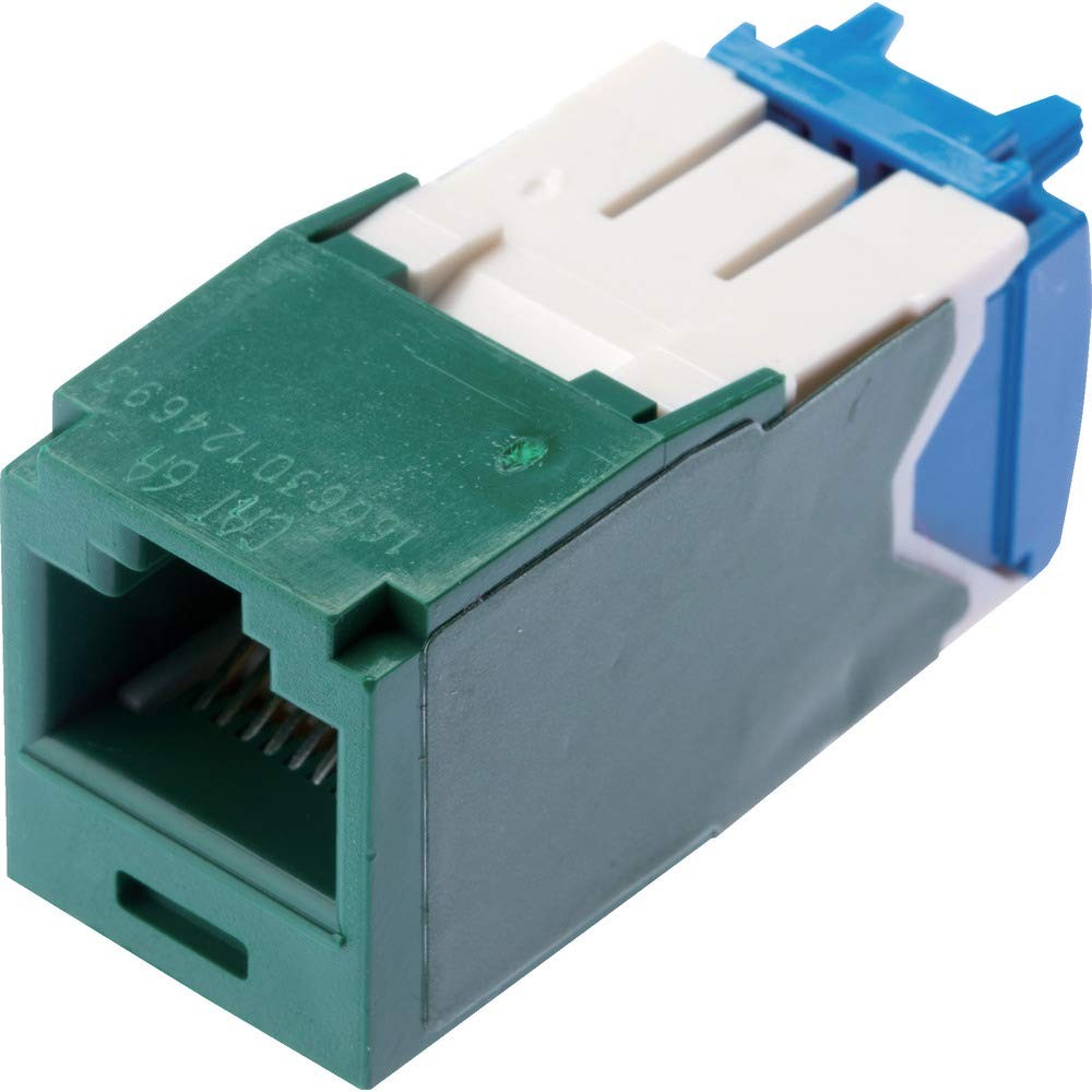 PANDUIT Cat6A Modular Jack Green CJ6X88TGGR