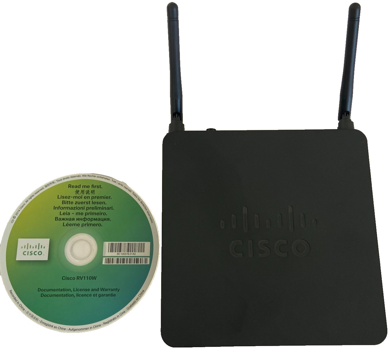 Cisco RV110W-A-NA-K9 V2 Sm Business RV110W Wireless N VPN Firewall Router READ