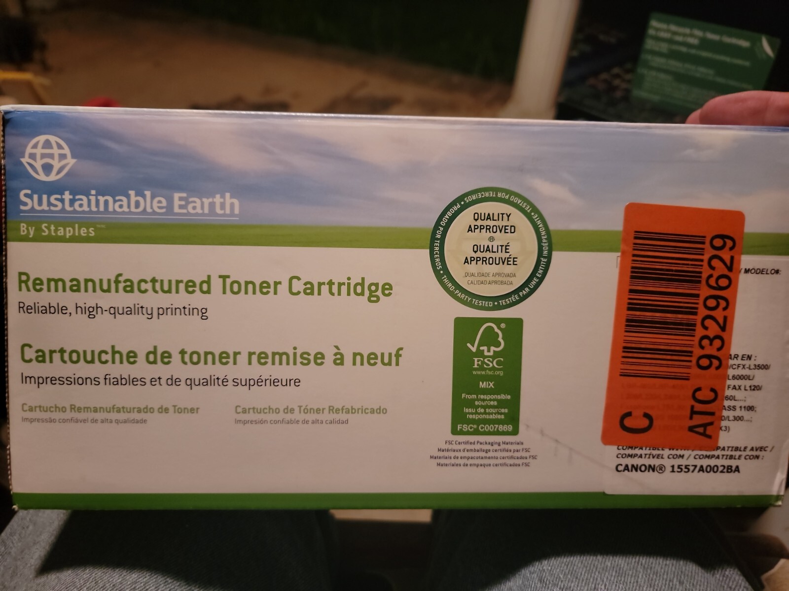 Canon 1557A002BA Remanufactured Toner Cartridge Sustainable Earth SEBFX3R New
