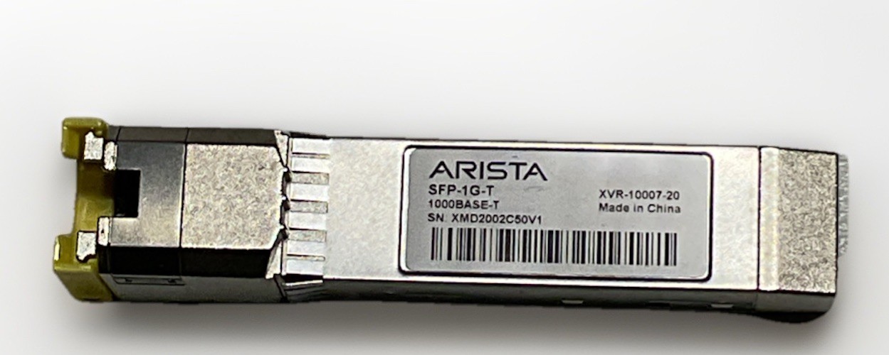 Genuine NEW ARISTA SFP-1G-T RJ-45 1000BASE-T XVR-00007-02 1GbE Copper SFP