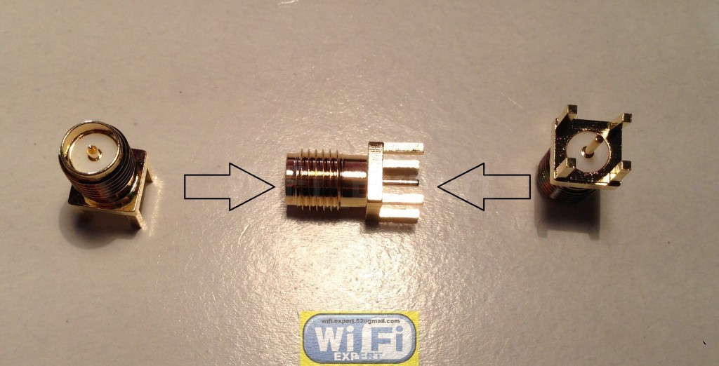 1 x PCB Mount RP-SMA Female Coaxial Gold RF Straight Connector Adapter USA