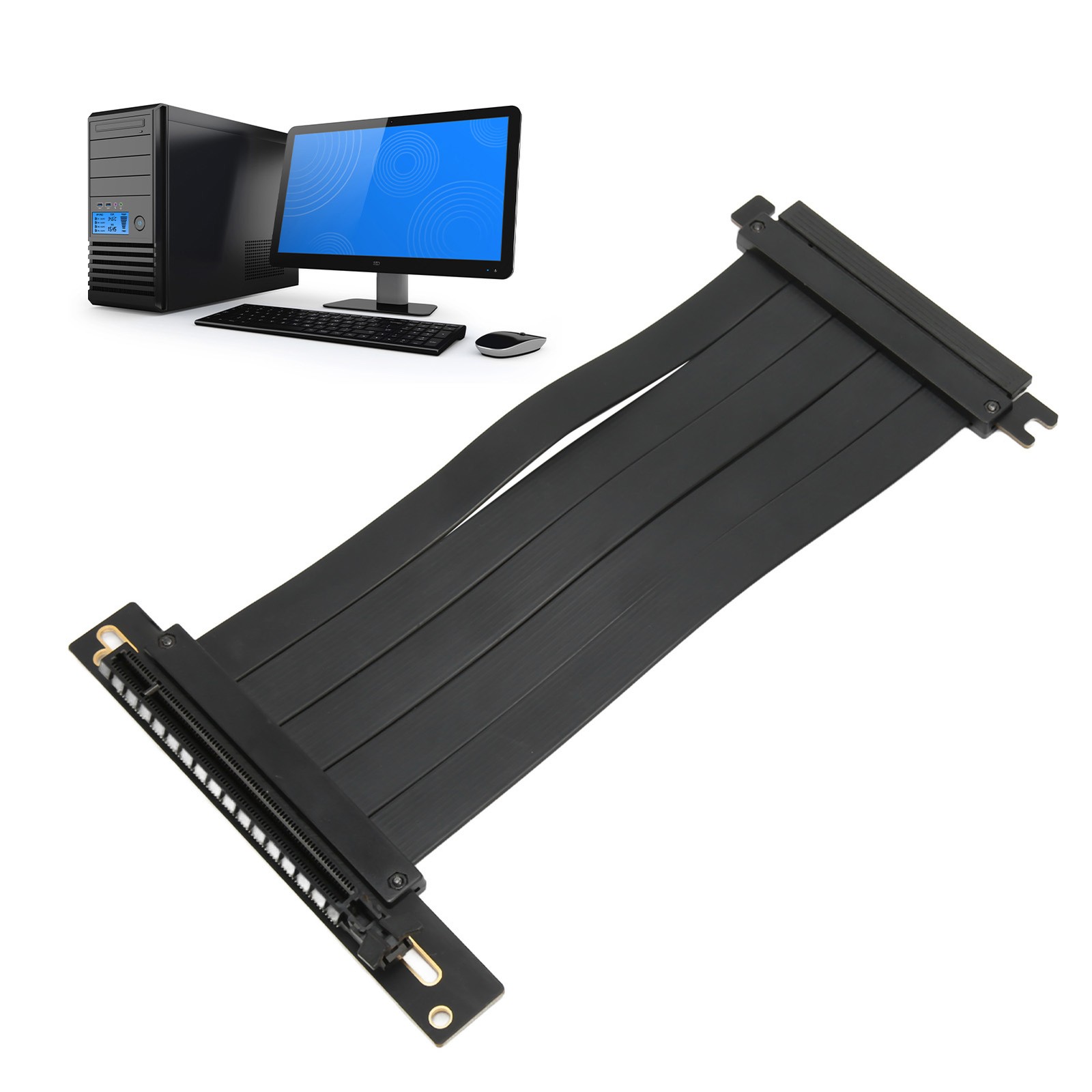 PCIE 4.0 X16 Extender Riser Cable Plug And Play High Speed PCIE 4.0 X16 Graphics