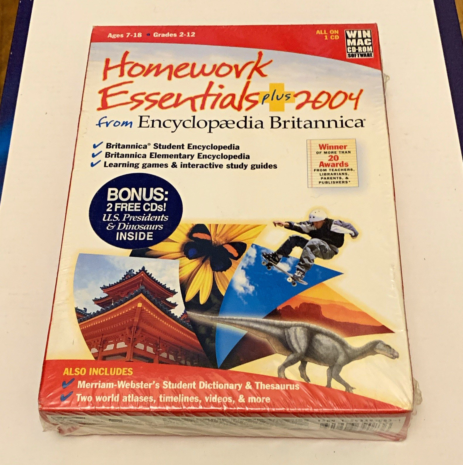 Encyclopaedia Britannica Homework Essentials Plus 2004 CD-ROM Windows/Mac