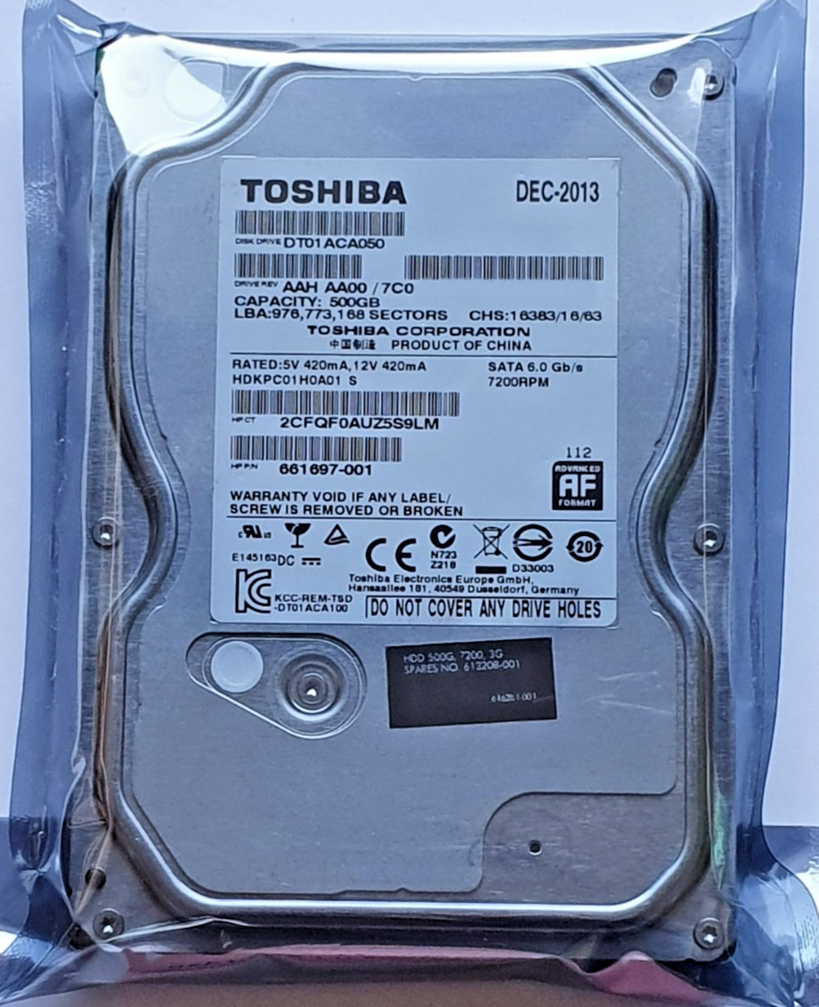 500GB SATA Toshiba DT01ACA050 HDKPC01H0A01 S 7200rpm 32MB 3.5" Hard Drive New