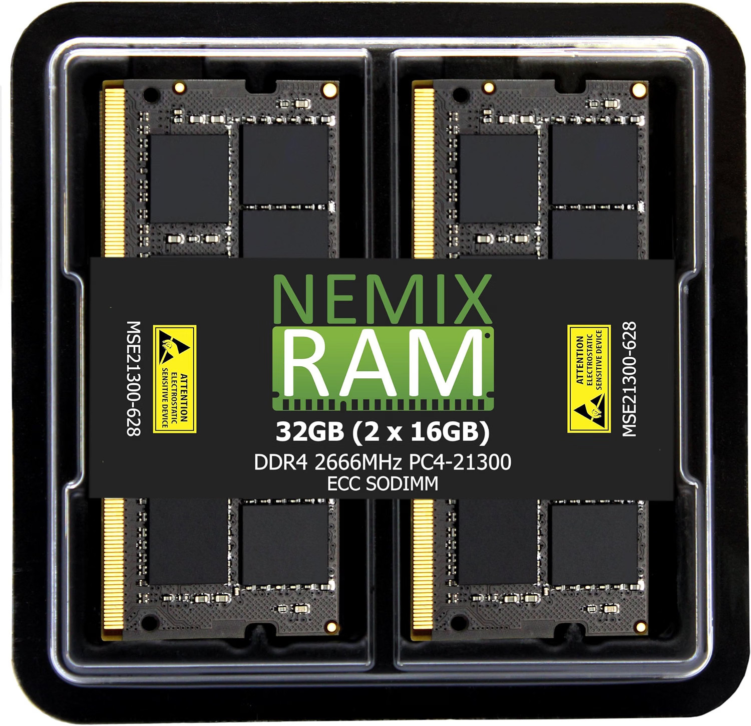 NEMIX RAM 32GB (2X16GB) DDR4 2666MHz PC4-21300 2Rx8 ECC Unbuffered SODIMM
