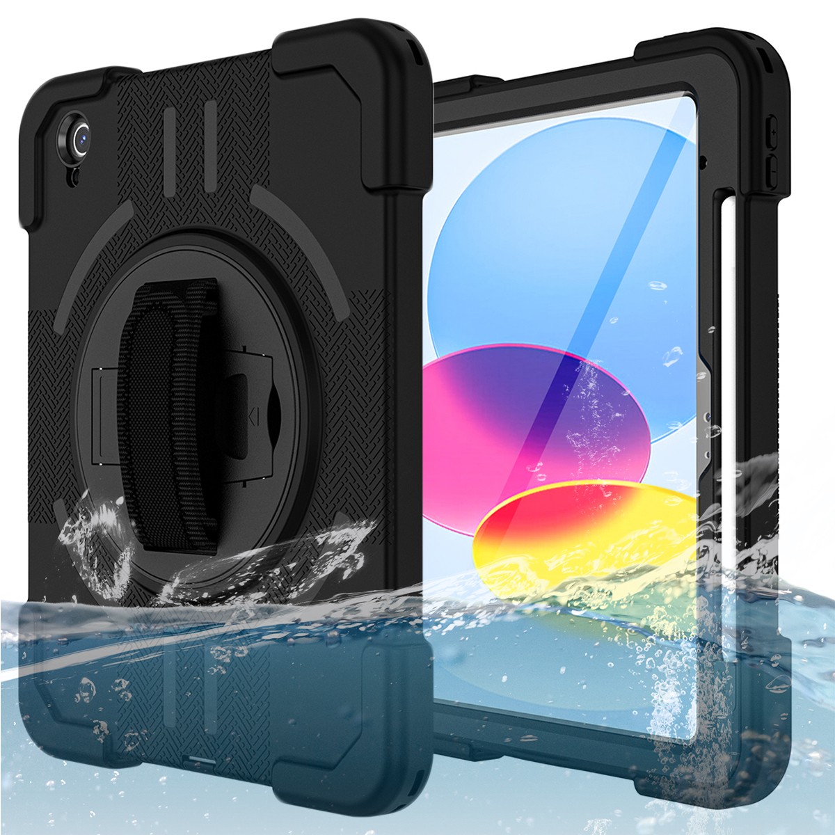 Waterproof Case for iPad A16 2025 11-in Shockproof Heavy Duty Rotate Stand Cover