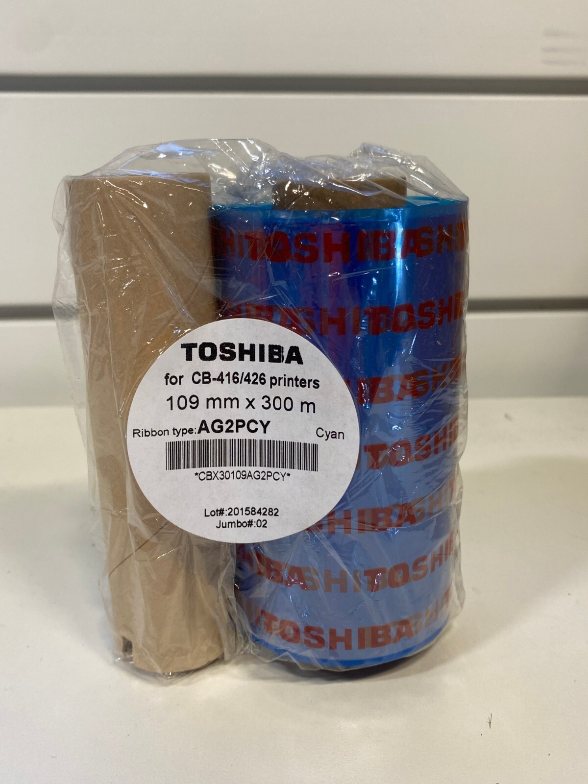 RIBBON TOSHIBA 109MM X 300M (4.29" X 984') (LOT OF 10)