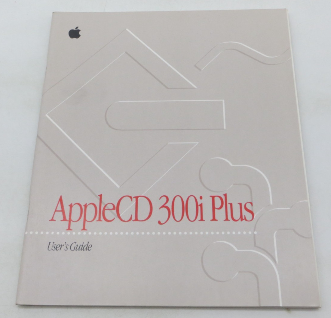 1994 Apple AppleCD 300i Plus User's Guide vintage computer book