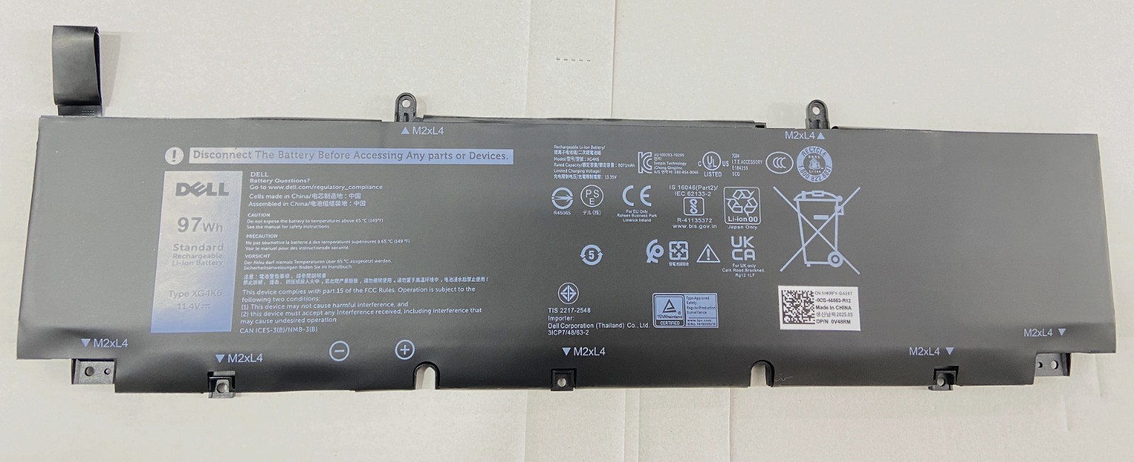 Genuine XG4K6 Battery for XPS 17 9700 9710 9720 9730 Precision 5750 5760 Series