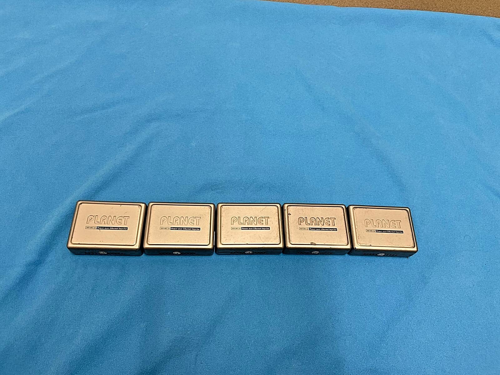  lot of 5 planet poe-151 IEEE 802.3af Power Over Ethernet Injector Mid-Span