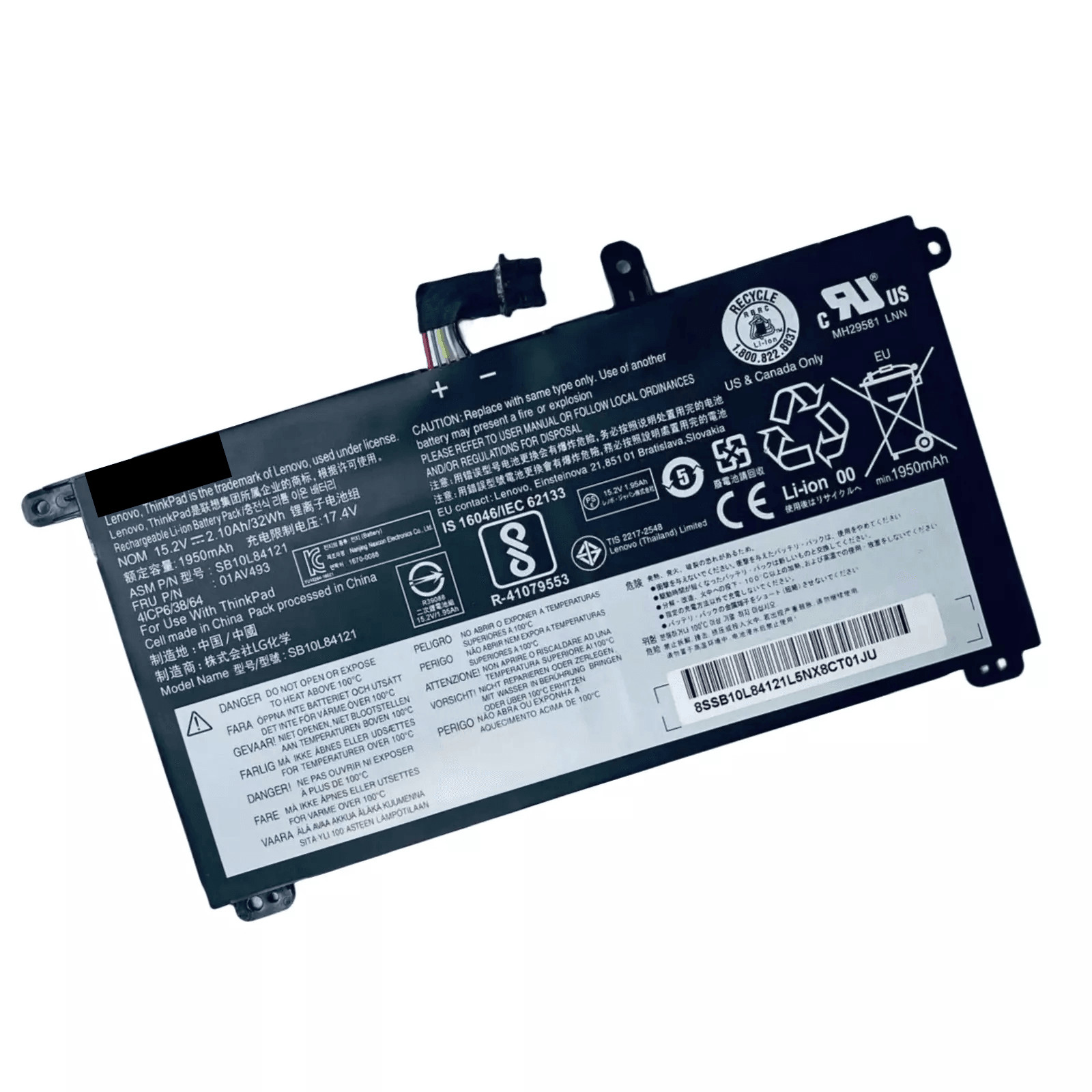 Original 01AV493 Battery for Lenovo ThinkPad T570 T580 P51s P52s 00UR891 00UR892
